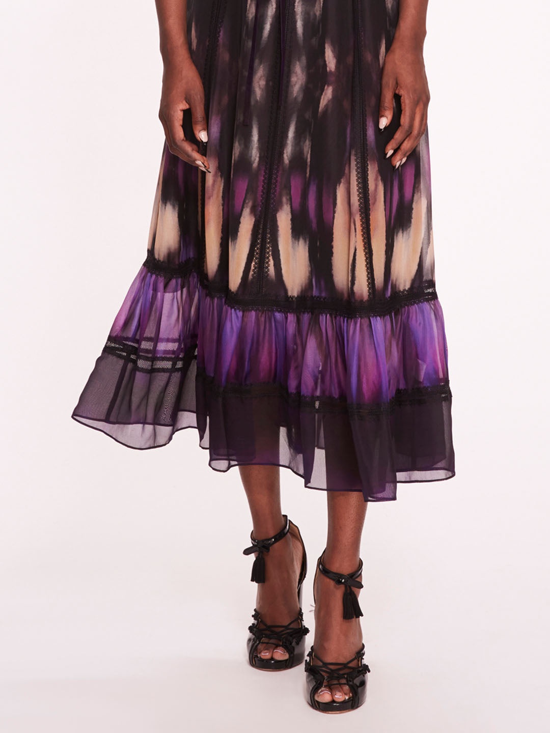 ABSTRACT VISCOSE MIDI DRESS - 4