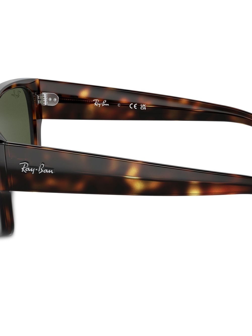 tortoiseshell-effect rectangle-frame sunglasses - 3