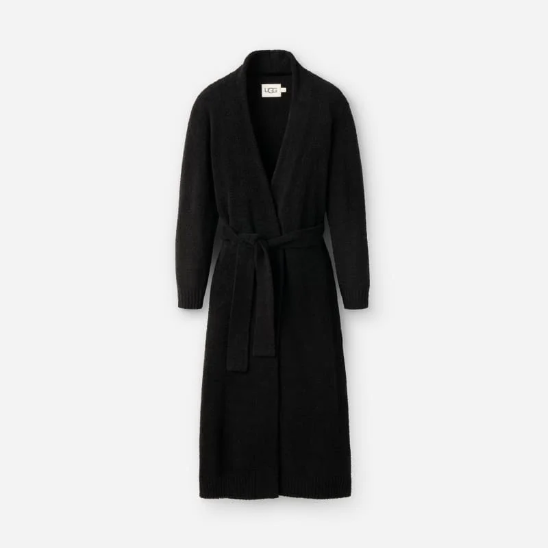 ® Women's Lenny Robe II Cozy Knit Tops in Black - 1