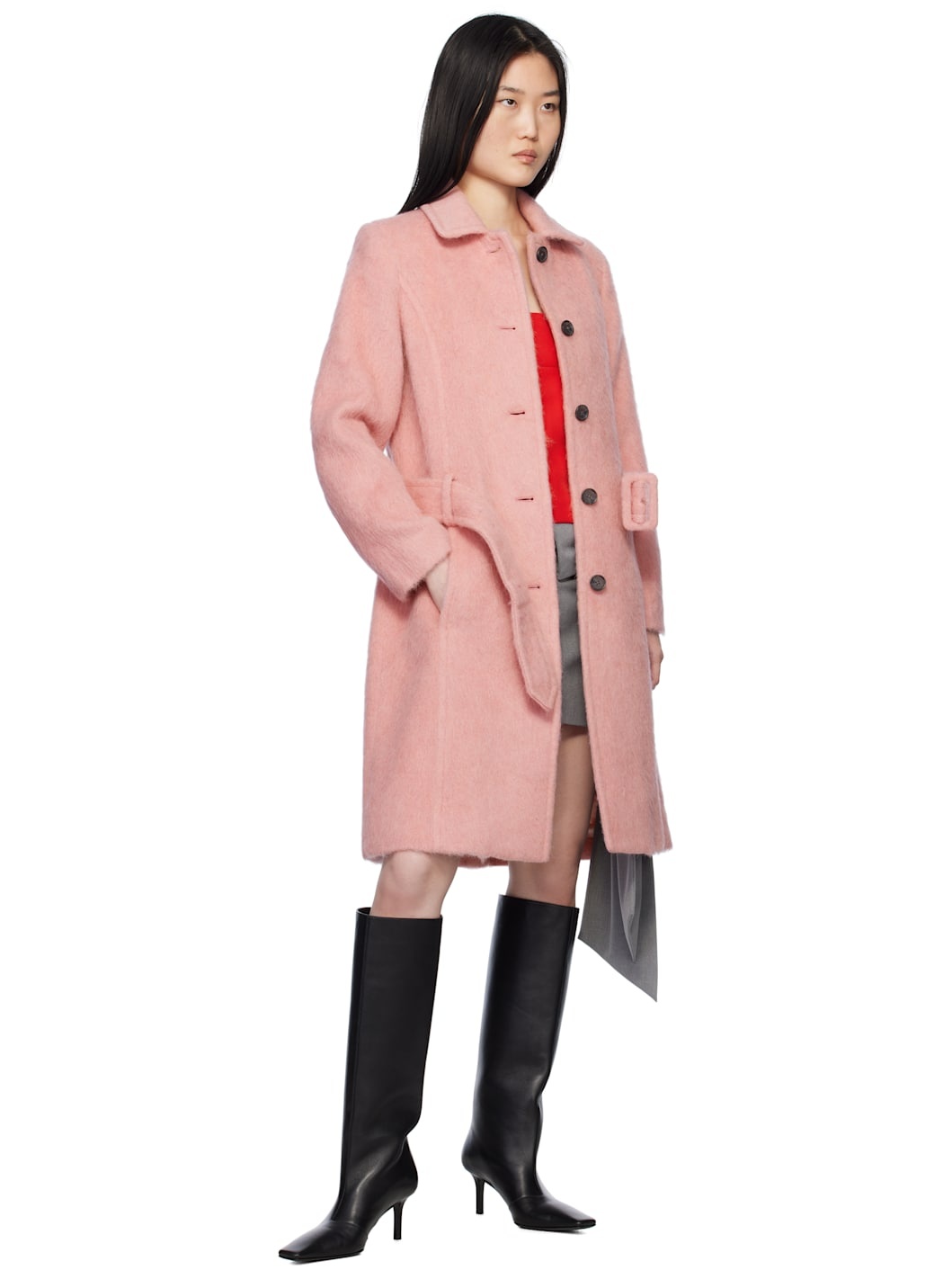 【関税込み】Sandy Liang ピンク Norwich コート SANDY LIANG Pink Norwich Coat | REVERSIBLE