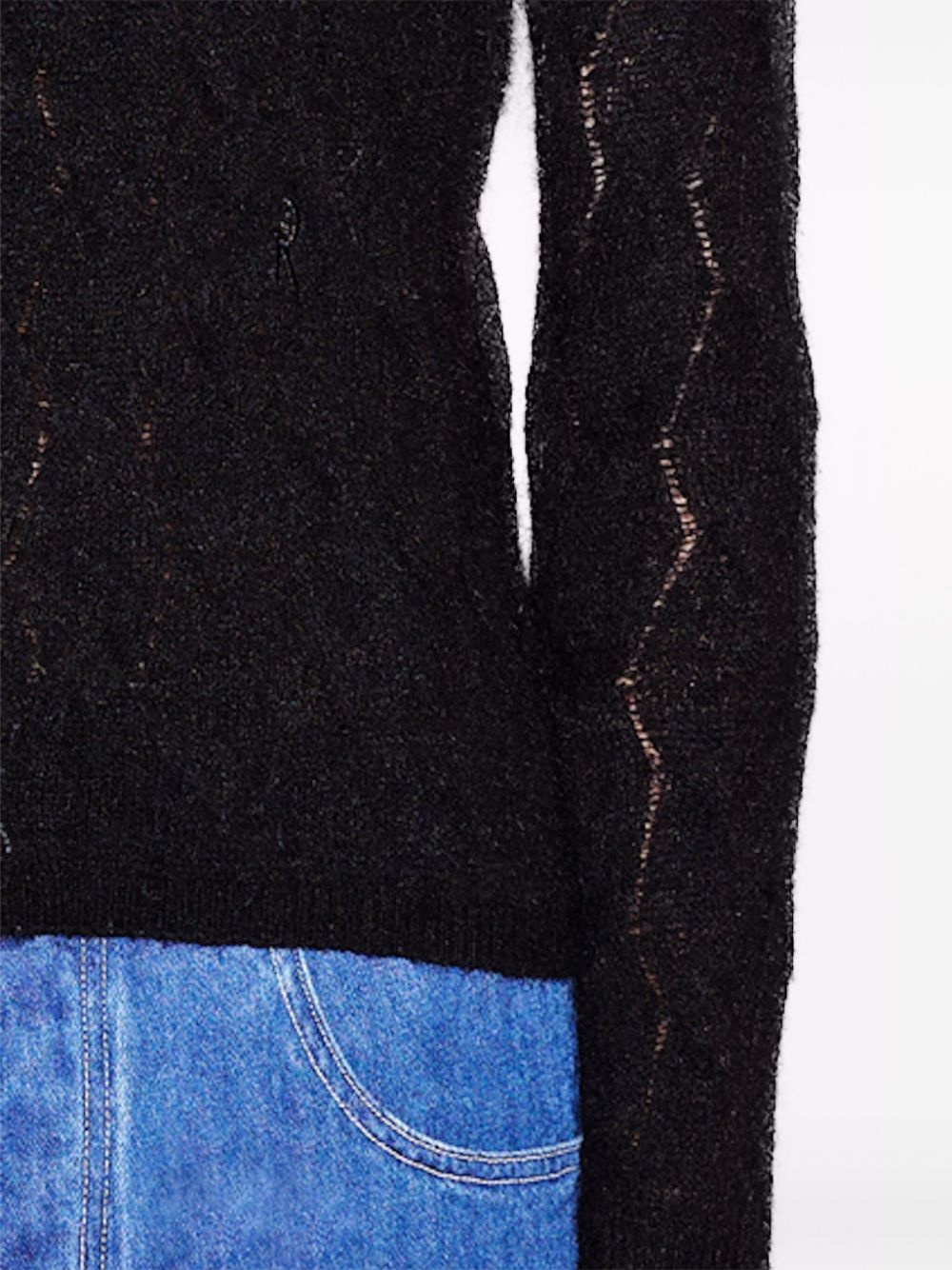 x Violet Getty pointelle-knit jumper - 6