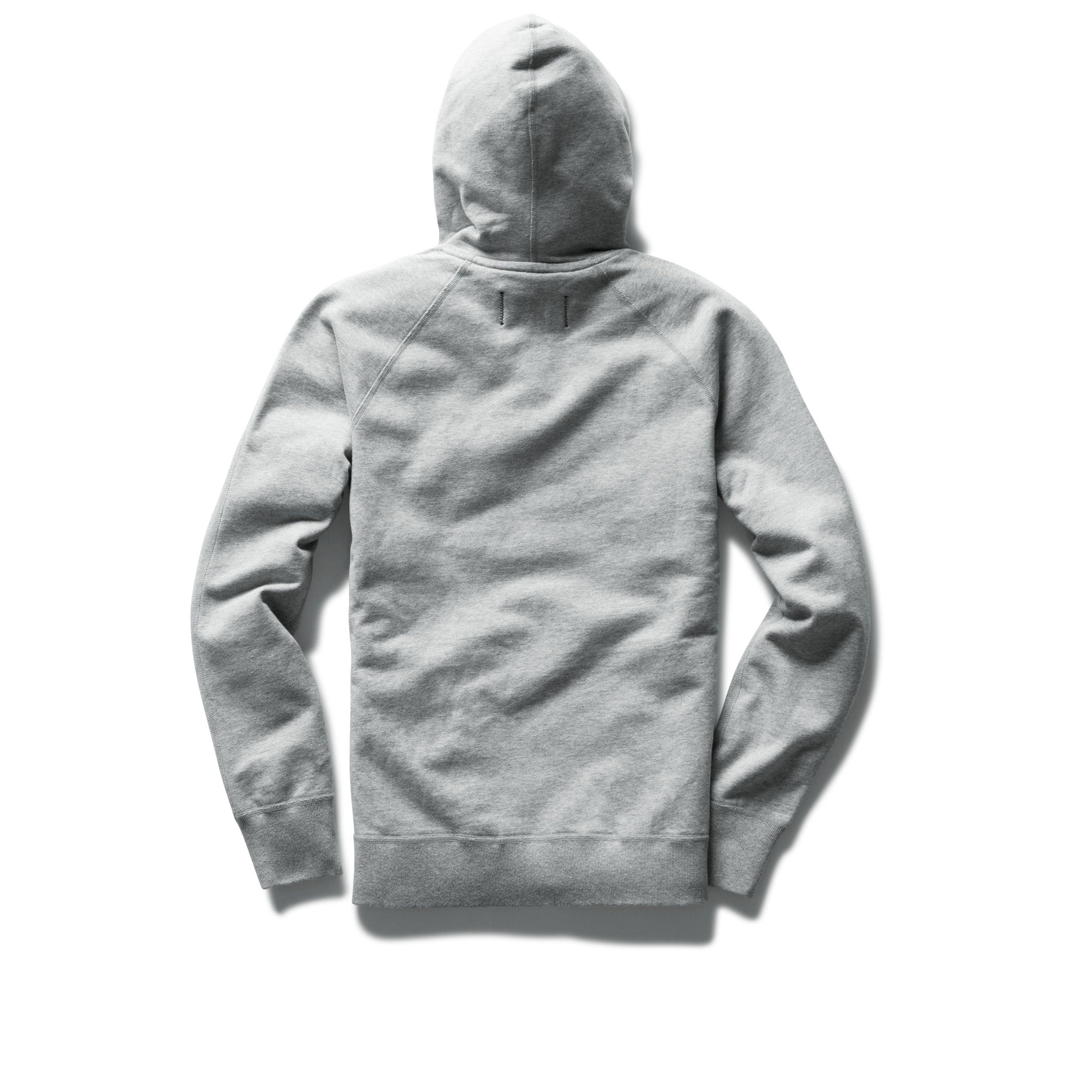 Midweight Terry Zip Hoodie Heather Grey - 2