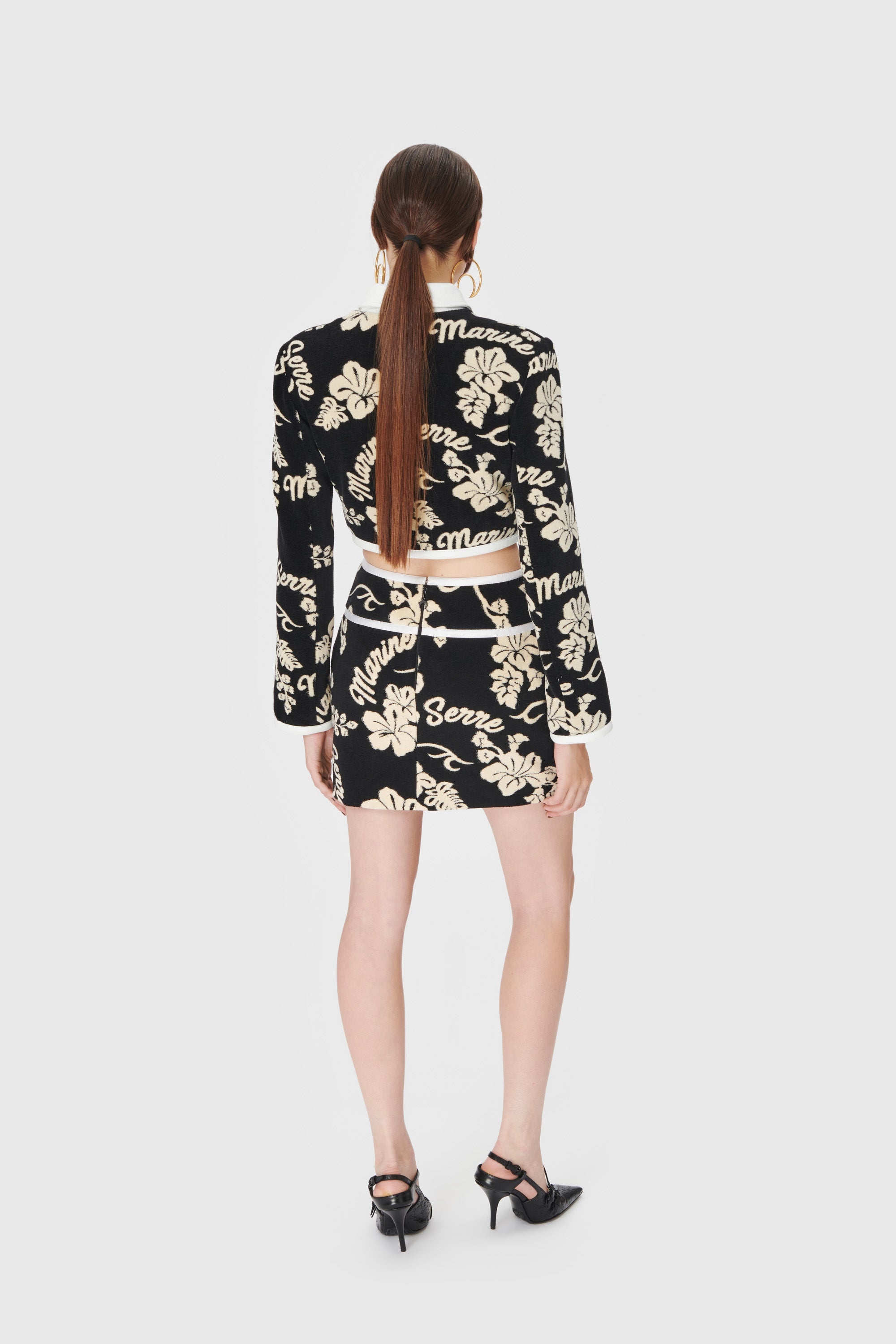 Jersey Jacquard Towels Mini Skirt - 3