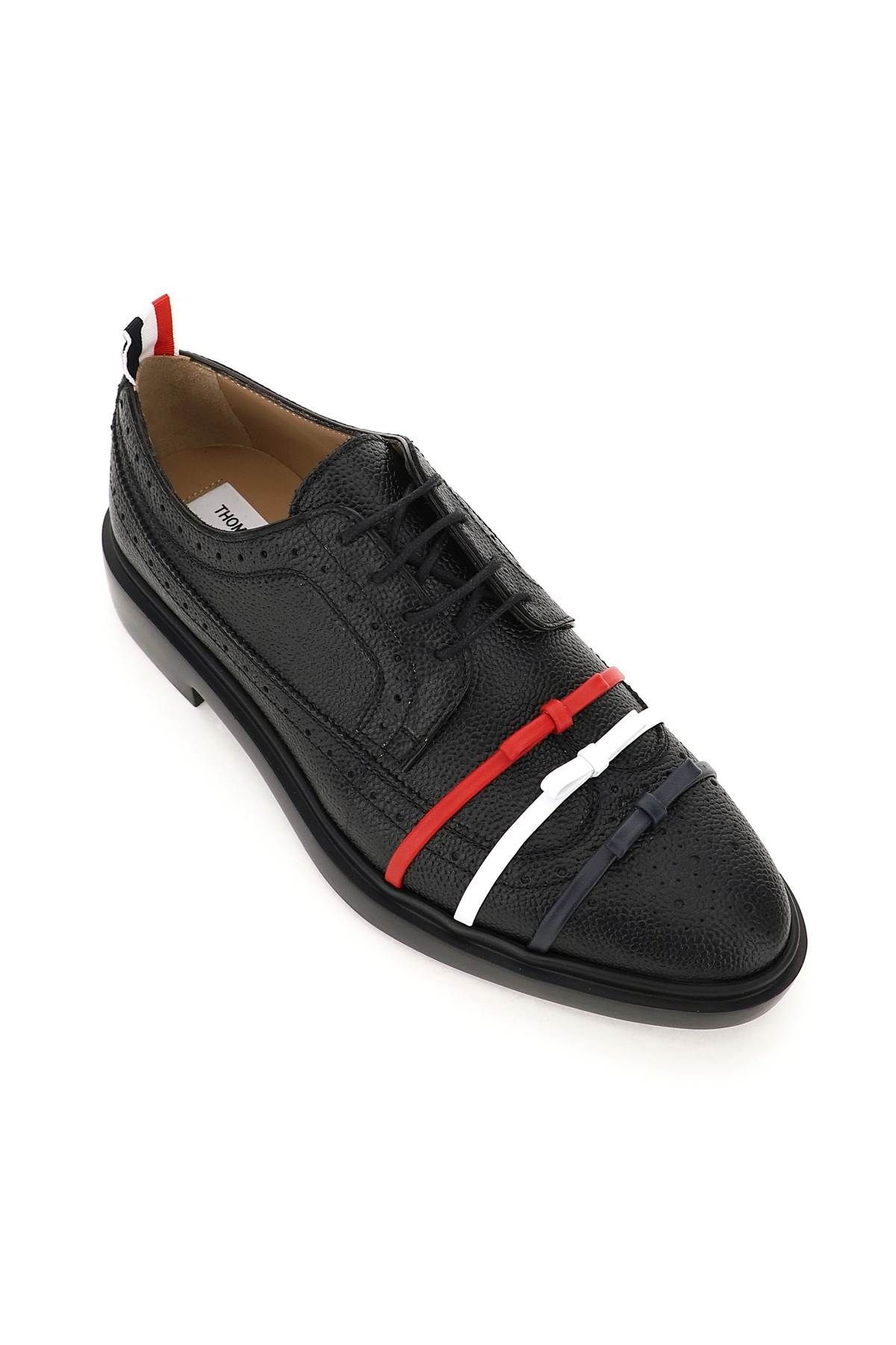 LONGWING BROGUE SHOES WITH TRICOLOUR BOWS - 4