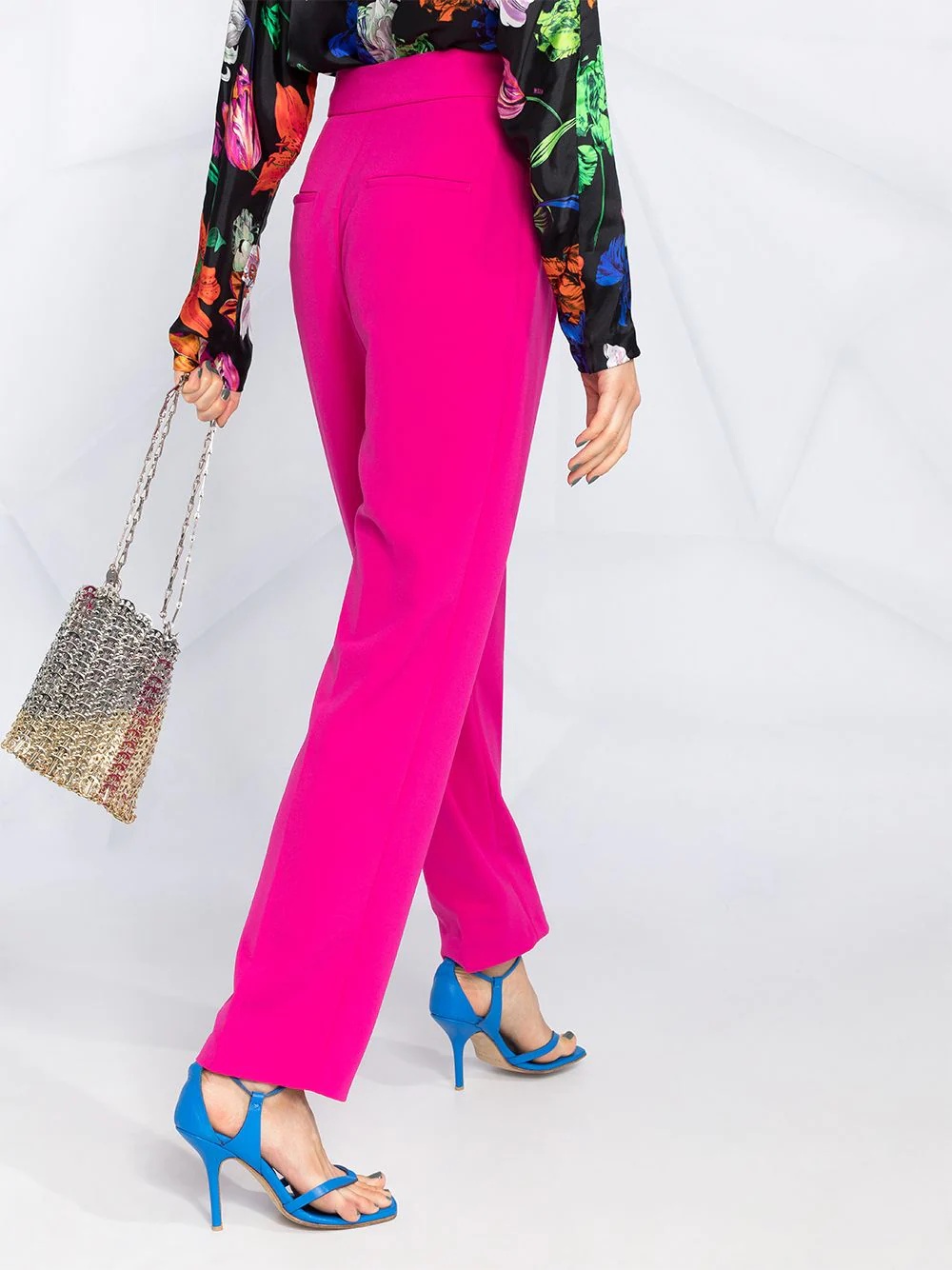 high-waisted straight-leg trousers - 3