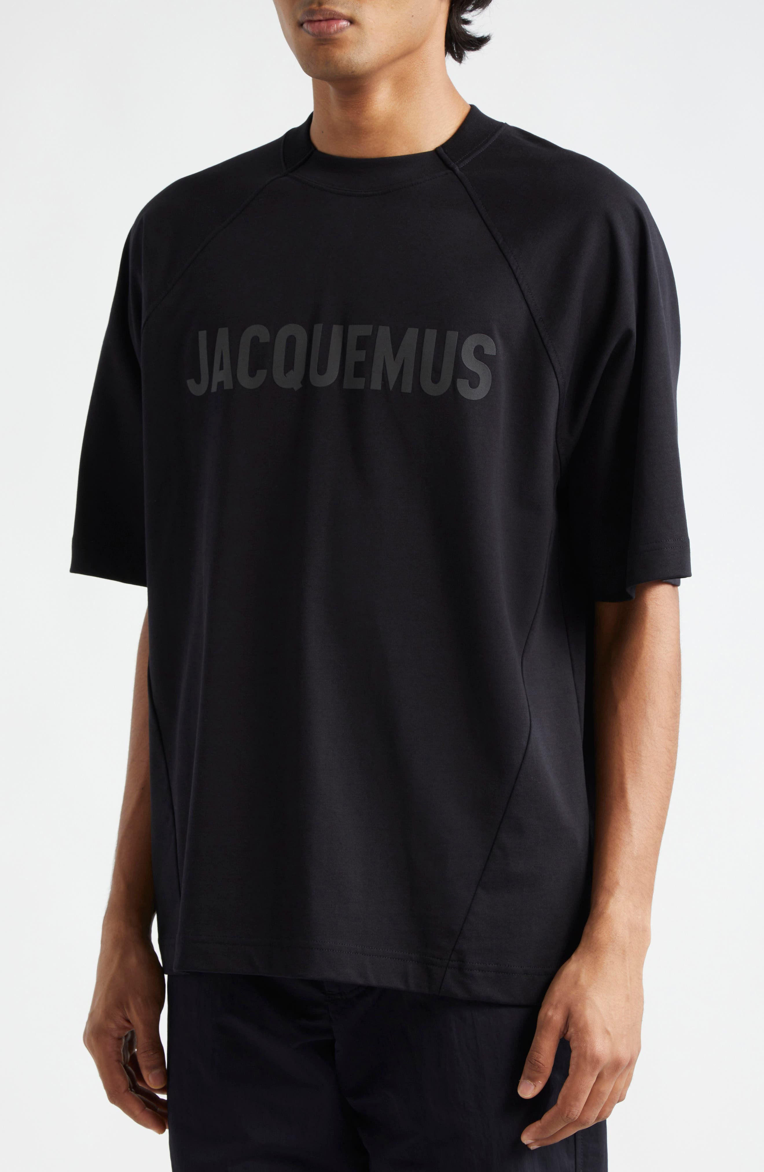 Jacquemus Le Typo Cotton Logo Graphic T-Shirt in Black at Nordstrom - 4