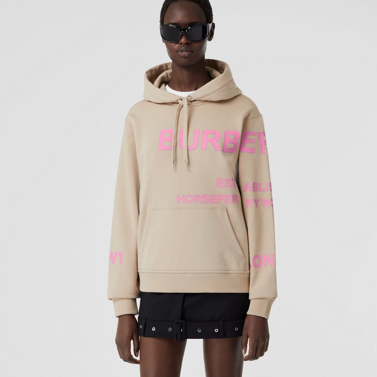 Horseferry Print Cotton Oversized Hoodie - 2