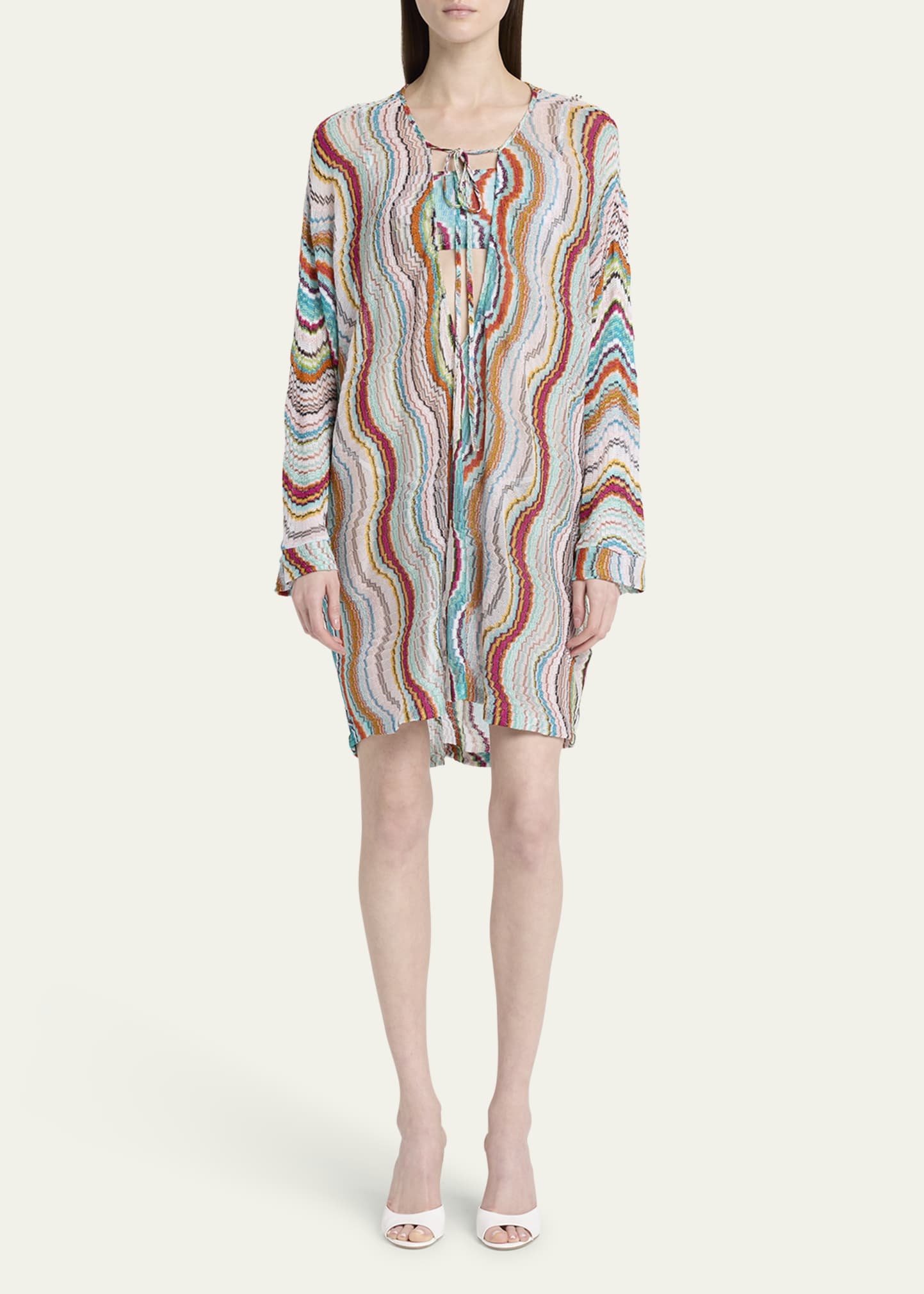 Tie-Front Tunic Coverup - 2