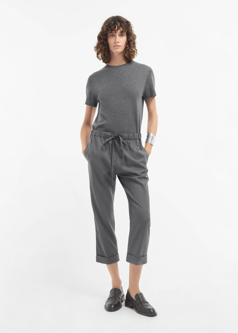 Turn Up Cuff Jogger in Melange Wool 6