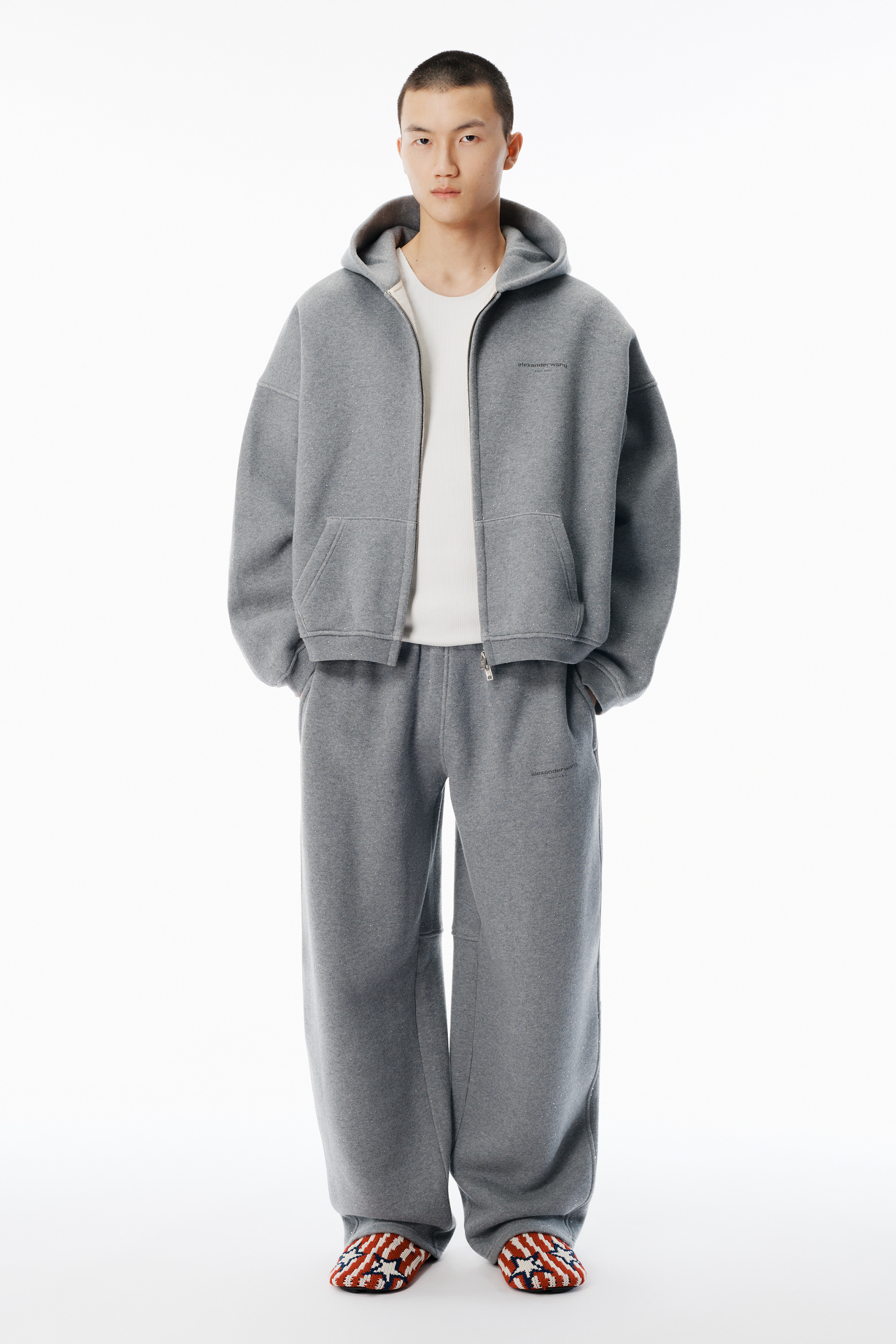 Grey Hotfix Terry Sweatpants - 2