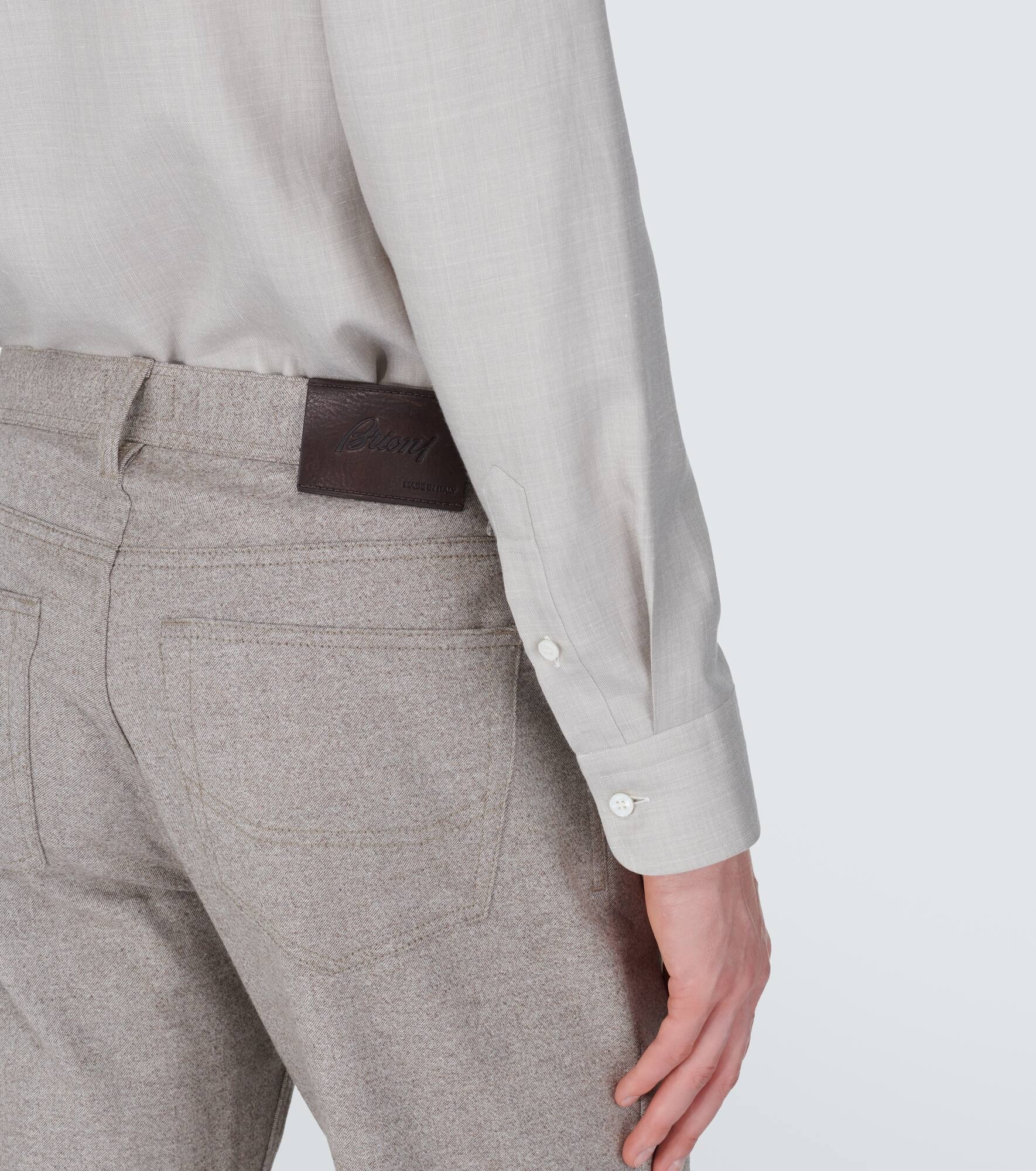Asolo wool flannel tapered pants - 6