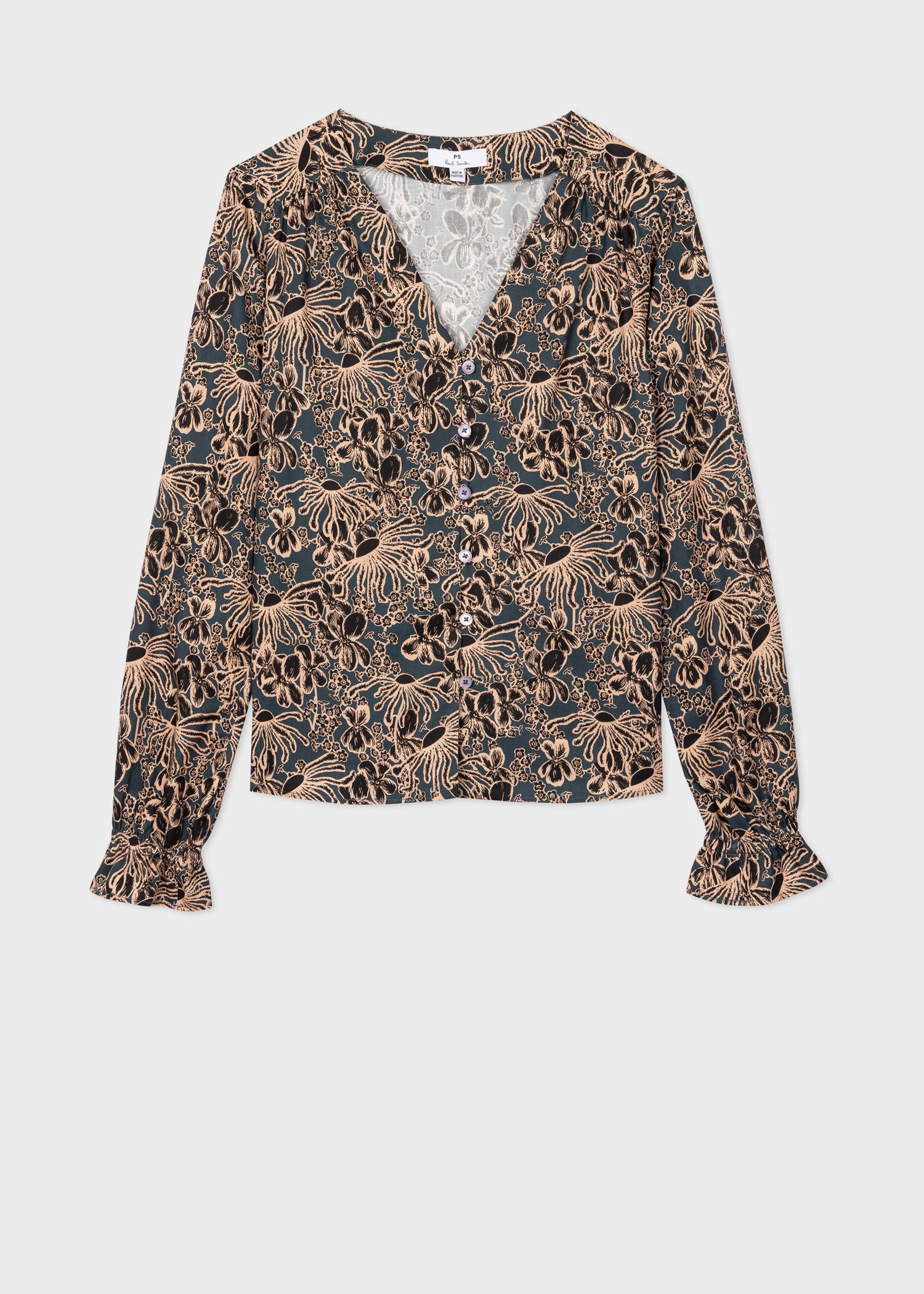 'Bridleway Floral' Long-Sleeve Top - 1