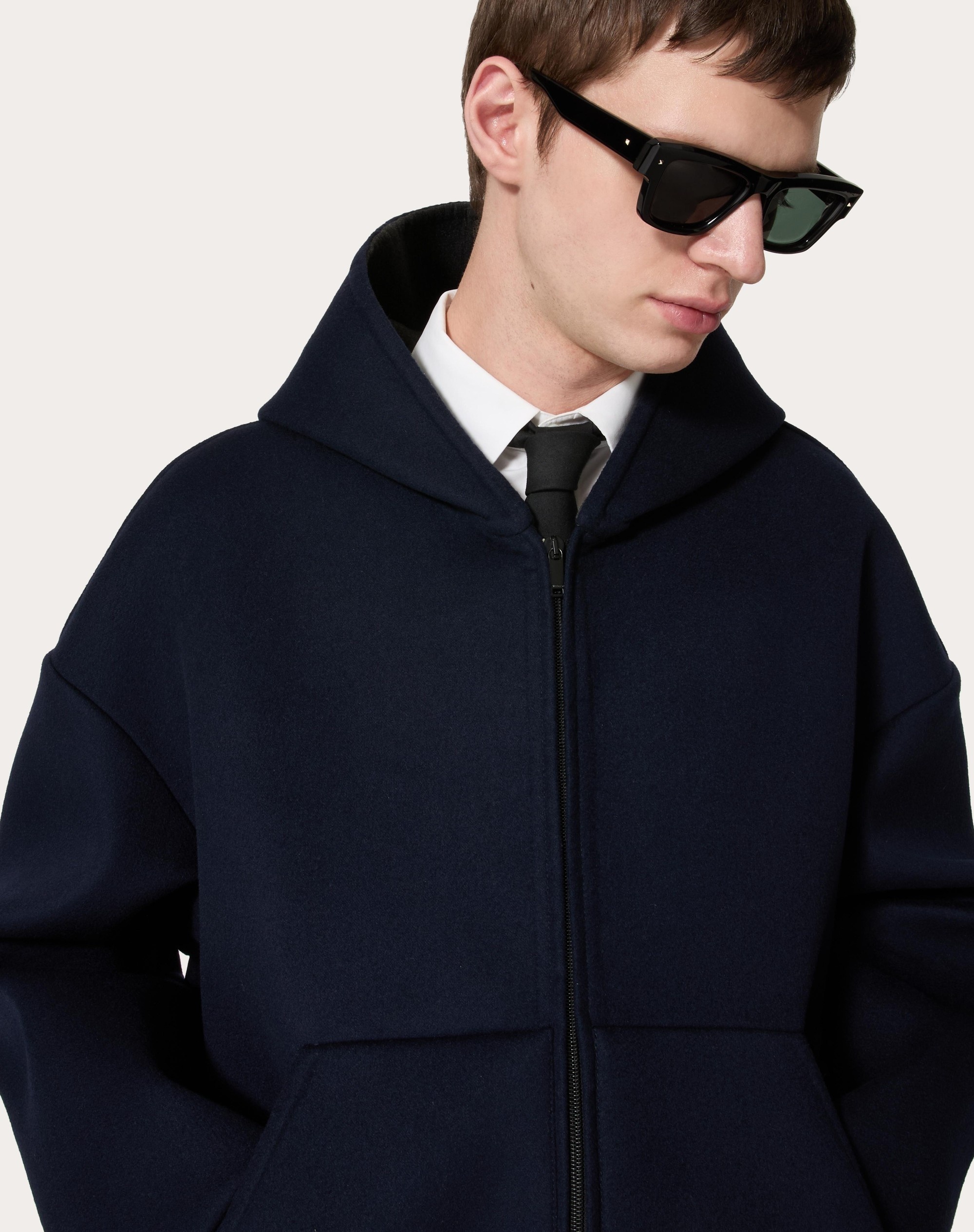 WOOL AND CASHMERE HOODED SWEATSHIRT - 5