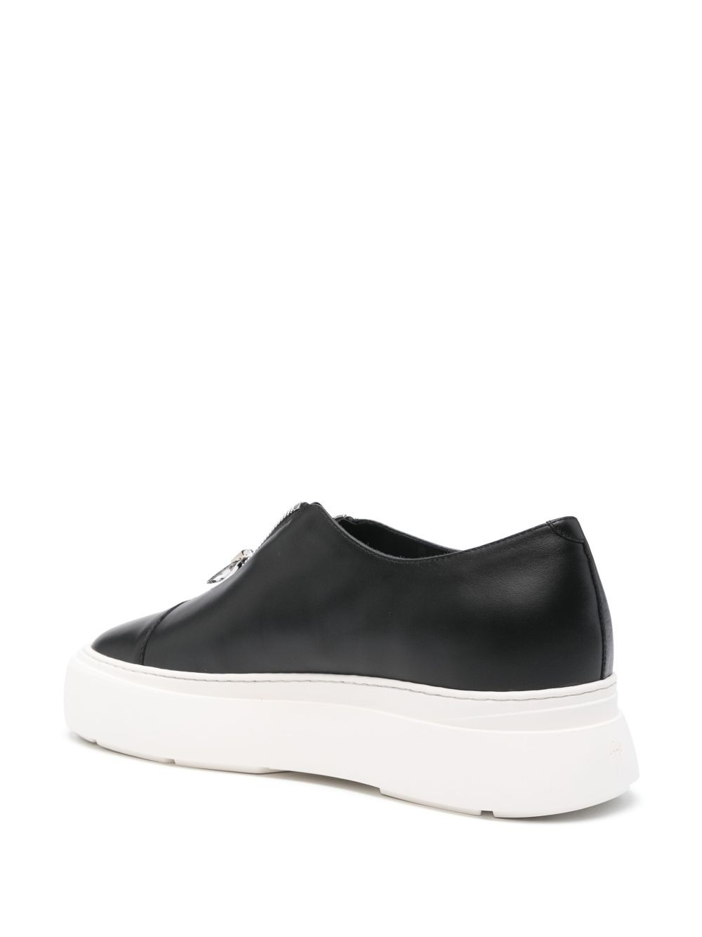 zipped platform sneakers - 3