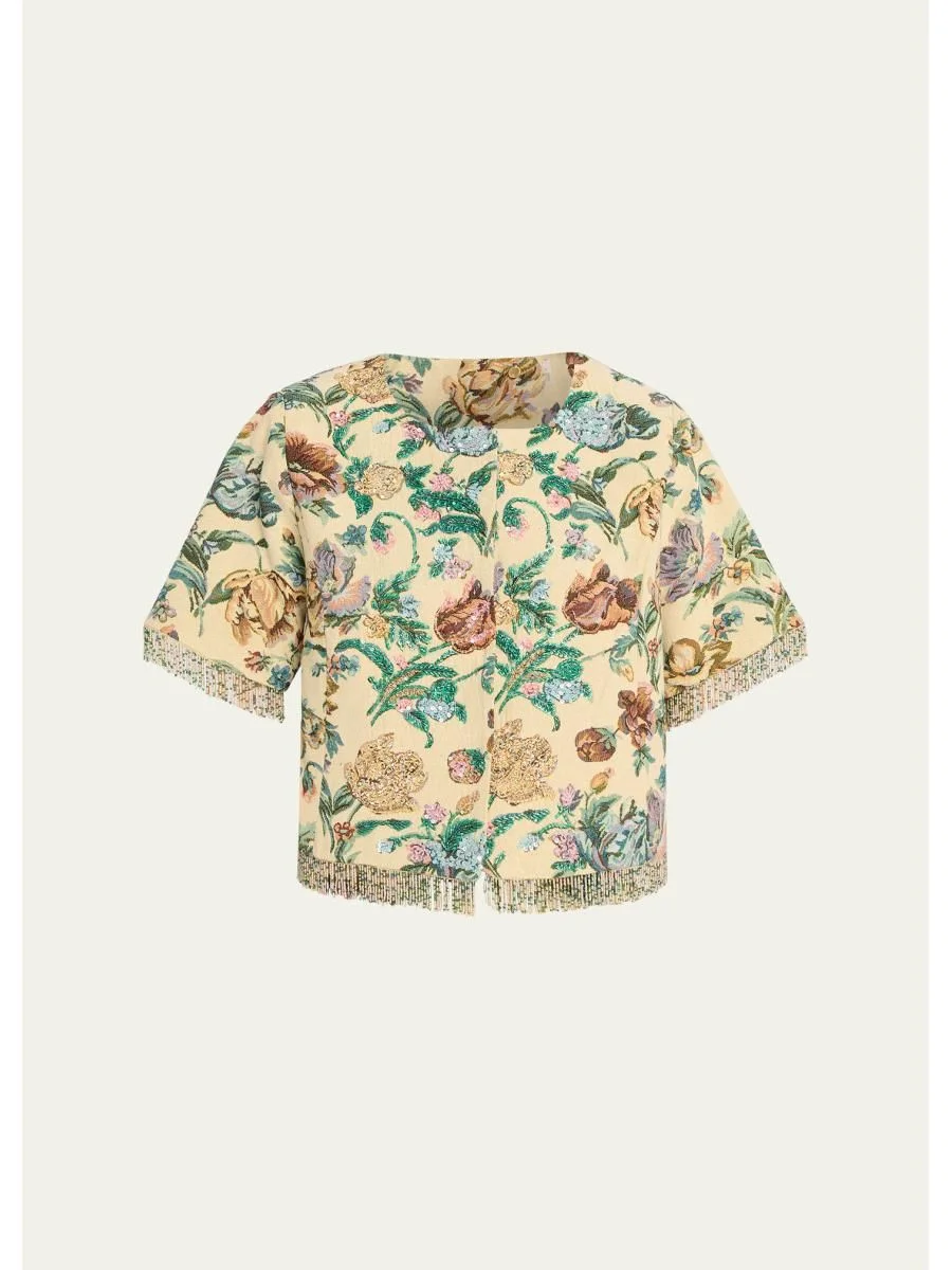 Carson Floral Cotton-Blend Jacket - 1