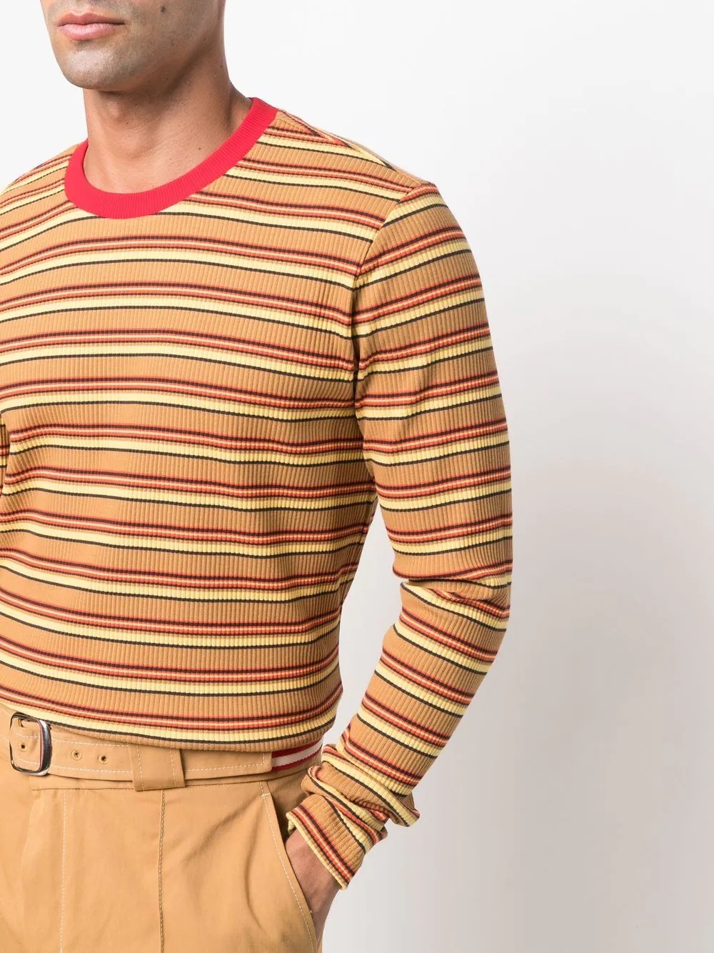 striped long-sleeve T-shirt - 5