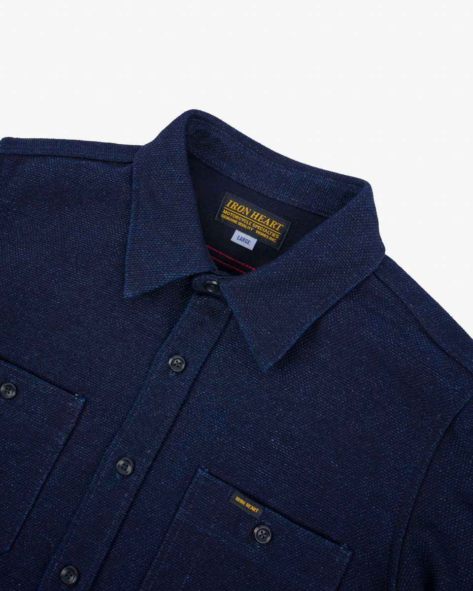 IHSH-397-IND 21oz Sashiko Work Shirt - Indigo - 6