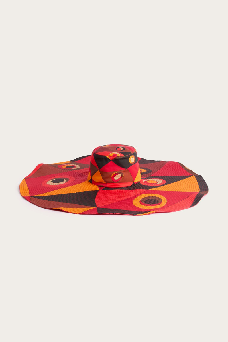 OCCHI PRINT WIDE-BRIMMED HAT 1