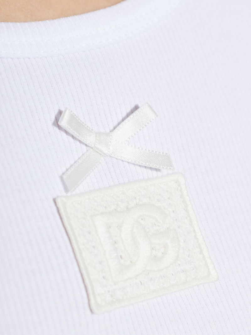 bow-detail logo-patch tank top 5