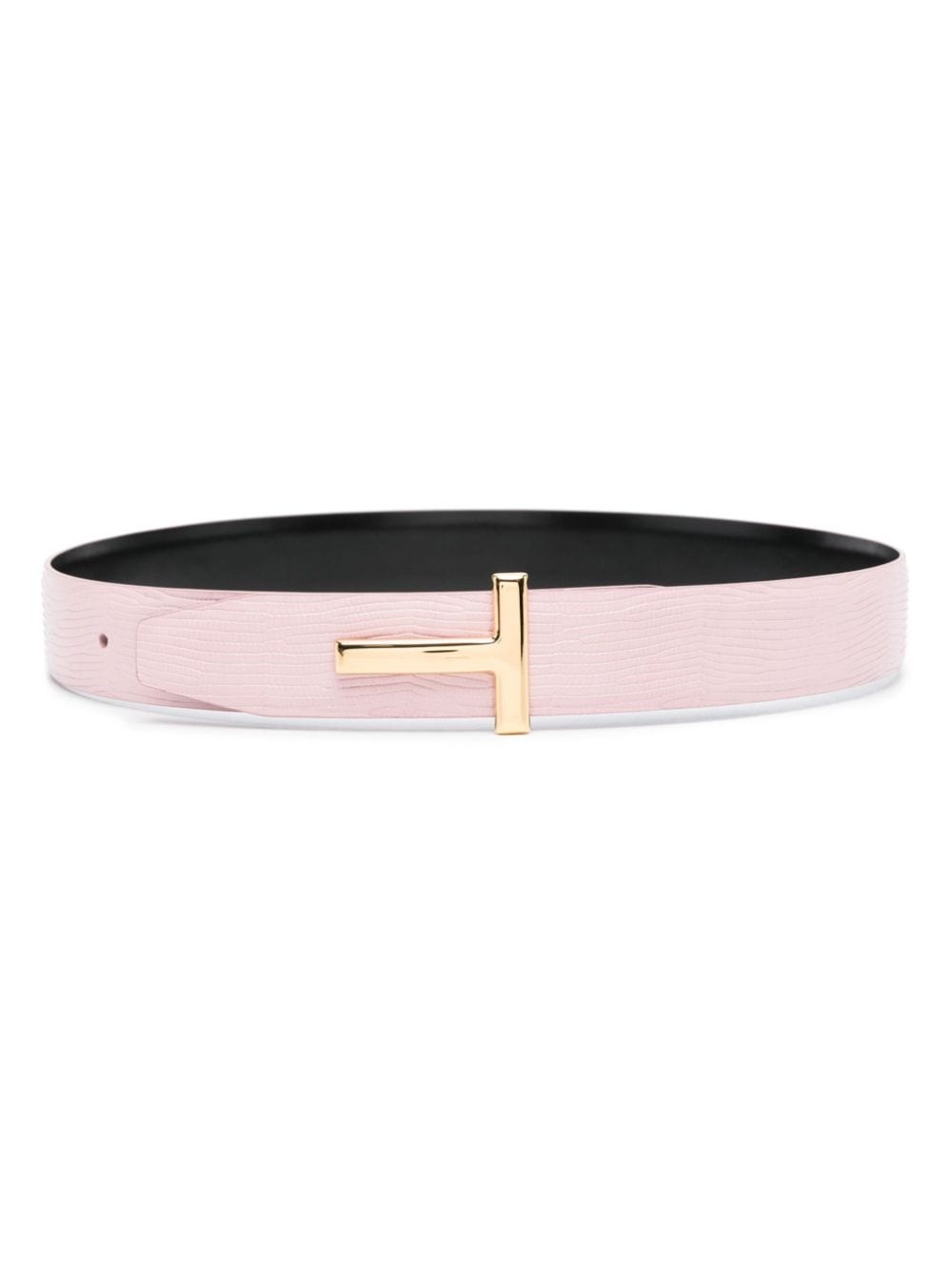 T-shaped-hinge leather belt - 1