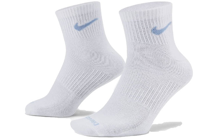 Nike Unisex Plus Lightweight Ankle Sports Training Socks 3 Packs White/Black/Purple Multi-color SX68 - 3