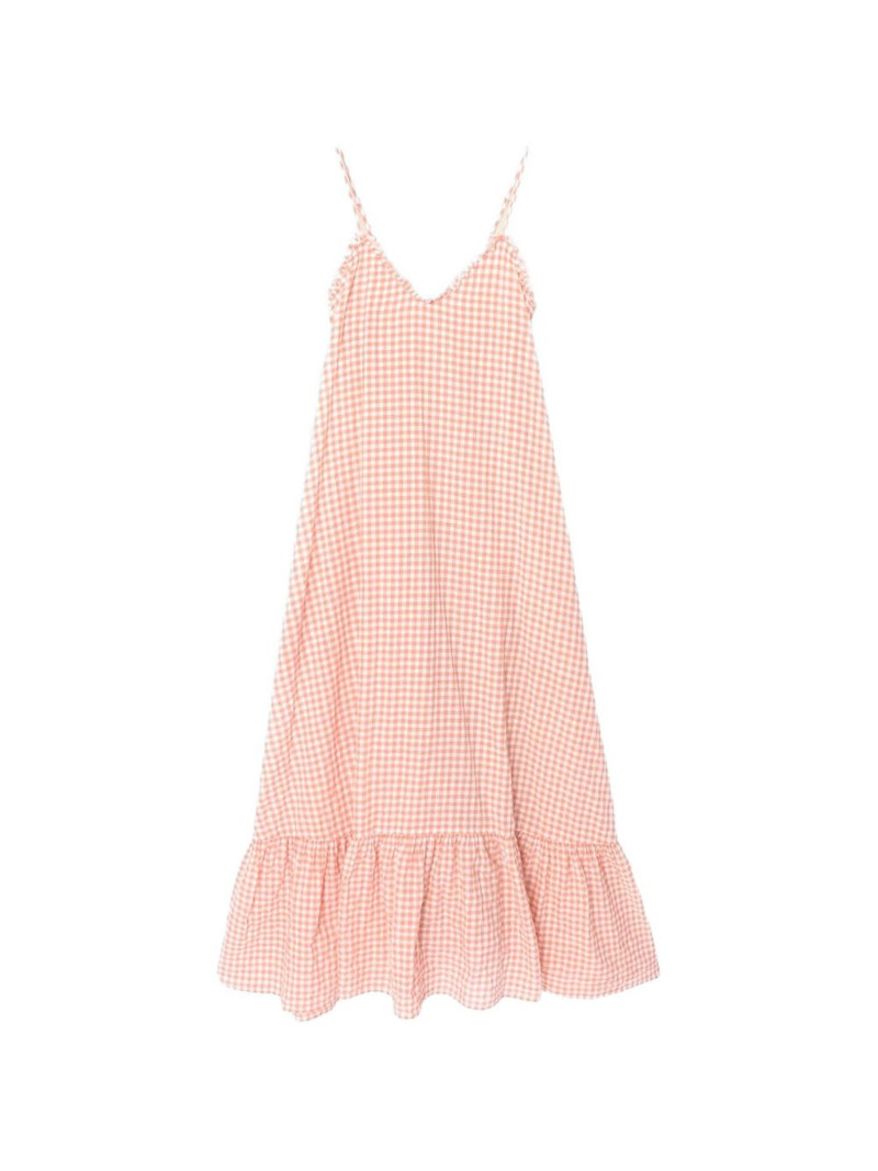 Taytum gingham ruffled midi dress 1