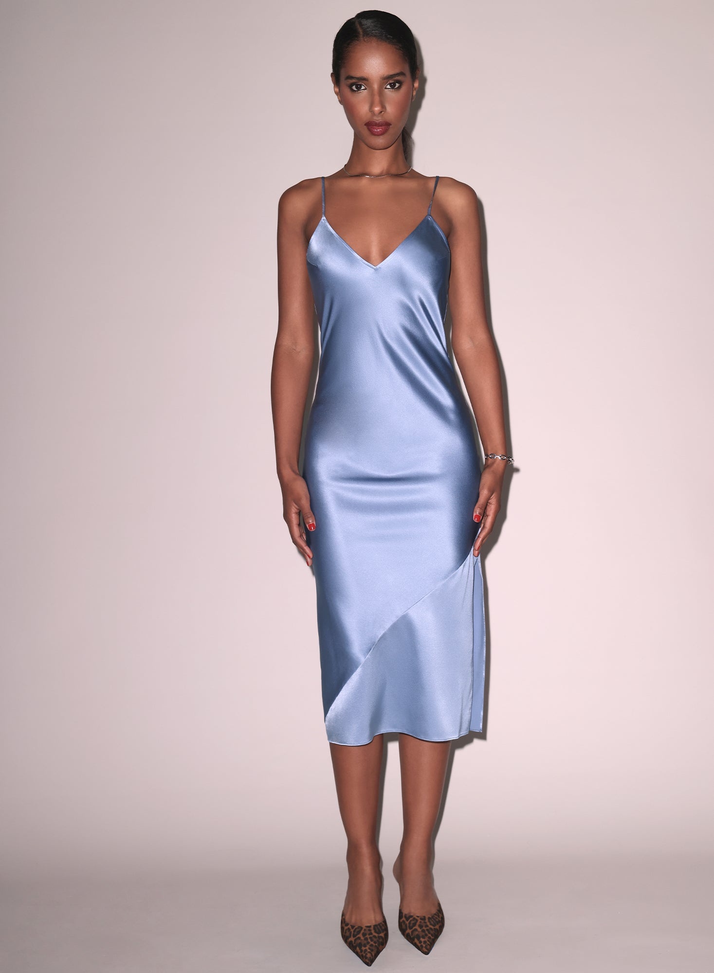 Silk Bias Slip Dress - 4