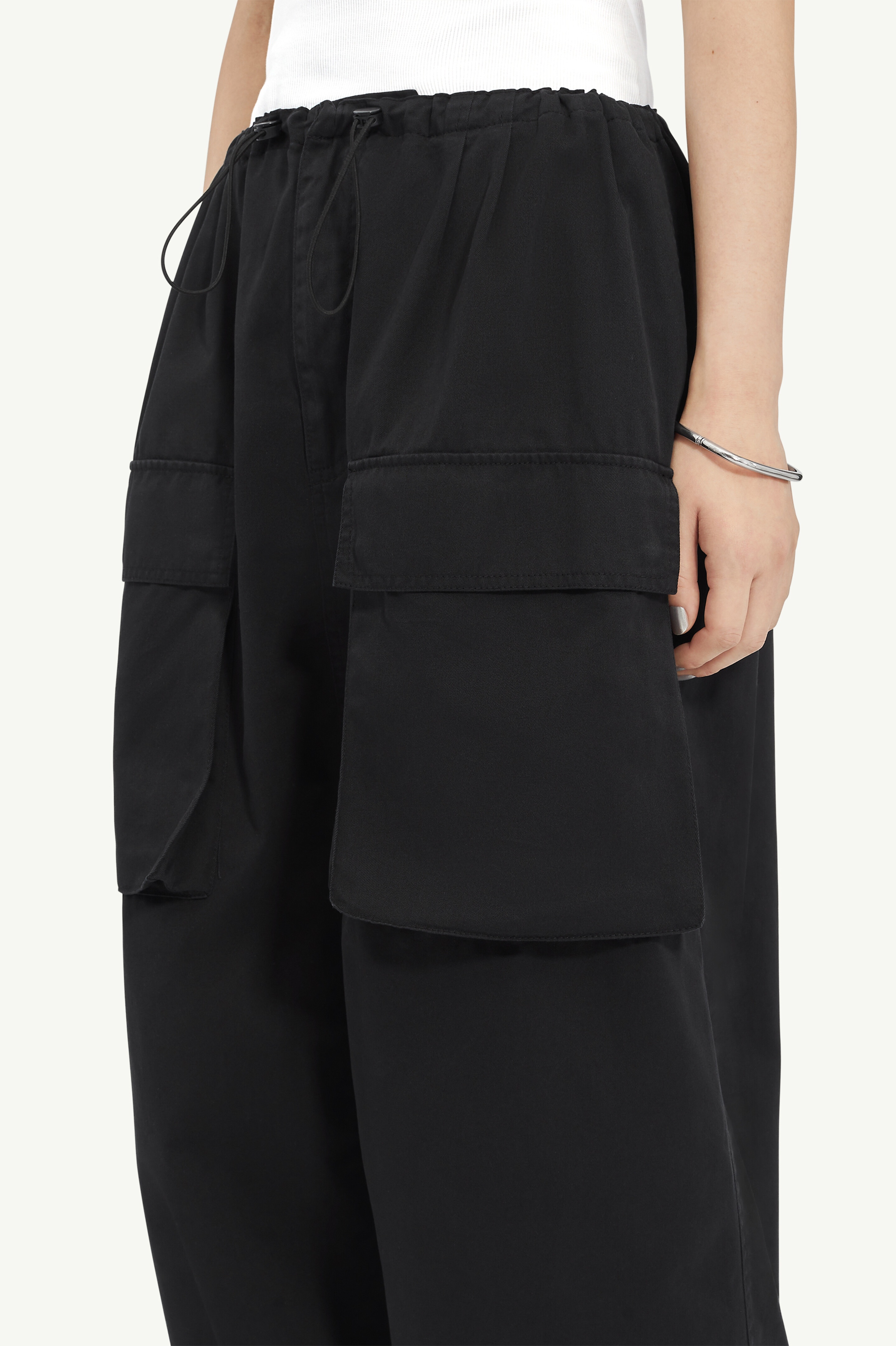 Cotton Gabardine Midi Skirt - 5