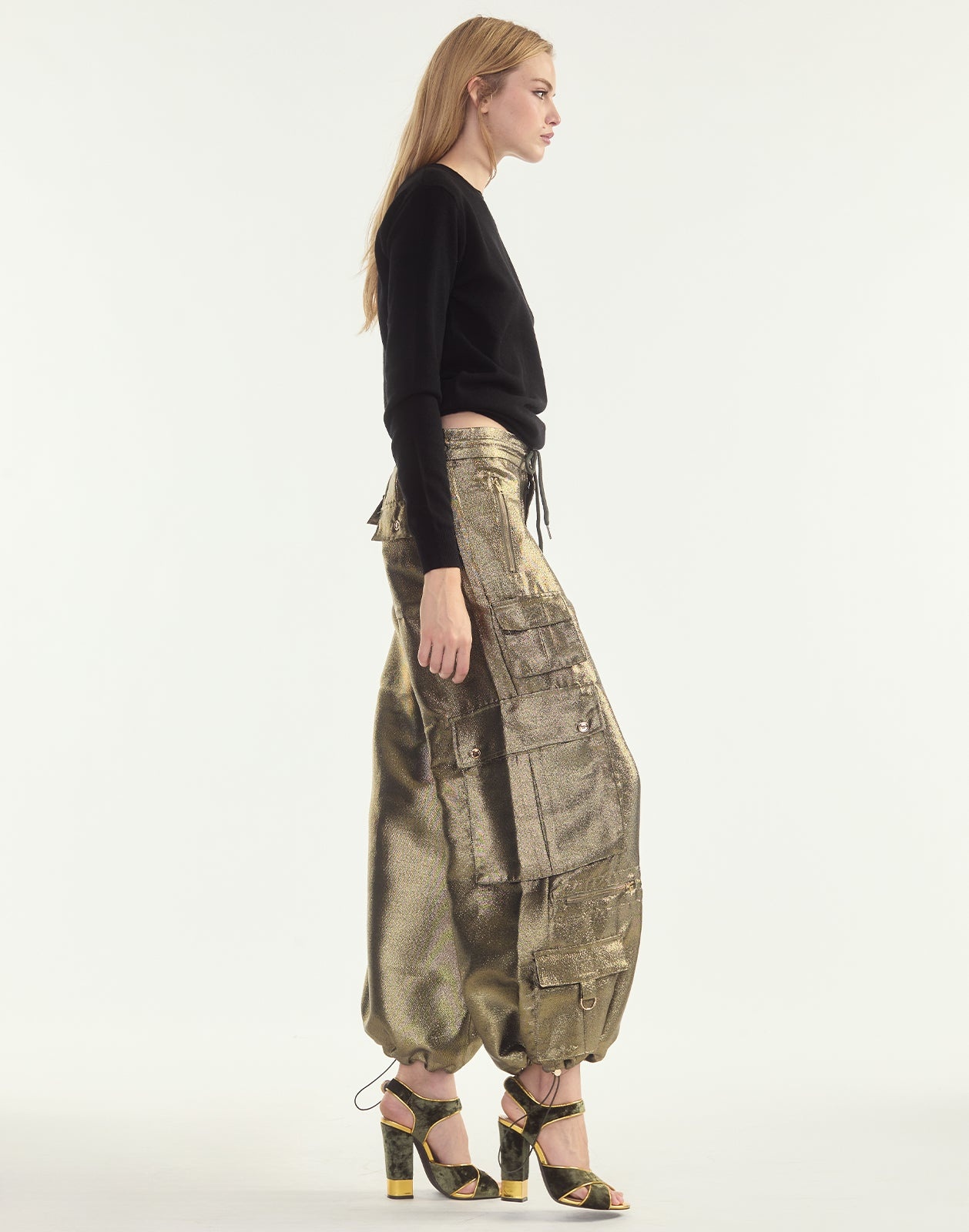 Metallic Cargo Pants - 3