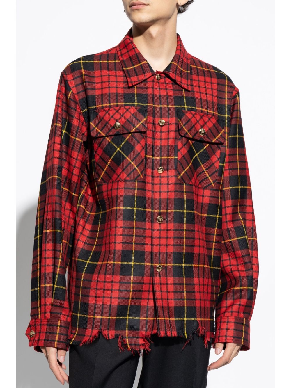 distressed Macqueen tartan shirt - 3