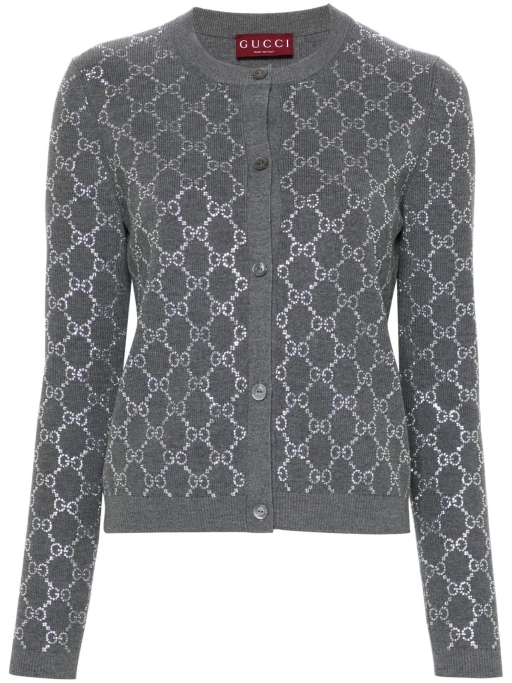 GG crystal-embellished cardigan - 1