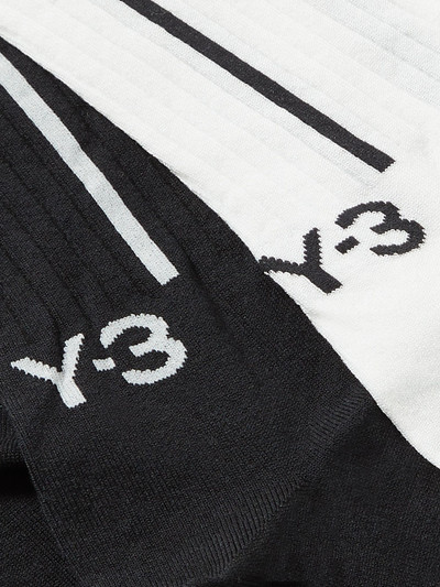 Y-3 Two-Pack Logo-Jacquard Cotton-Blend Socks outlook