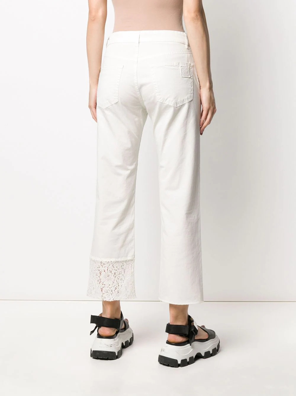 logo straight leg trousers - 4