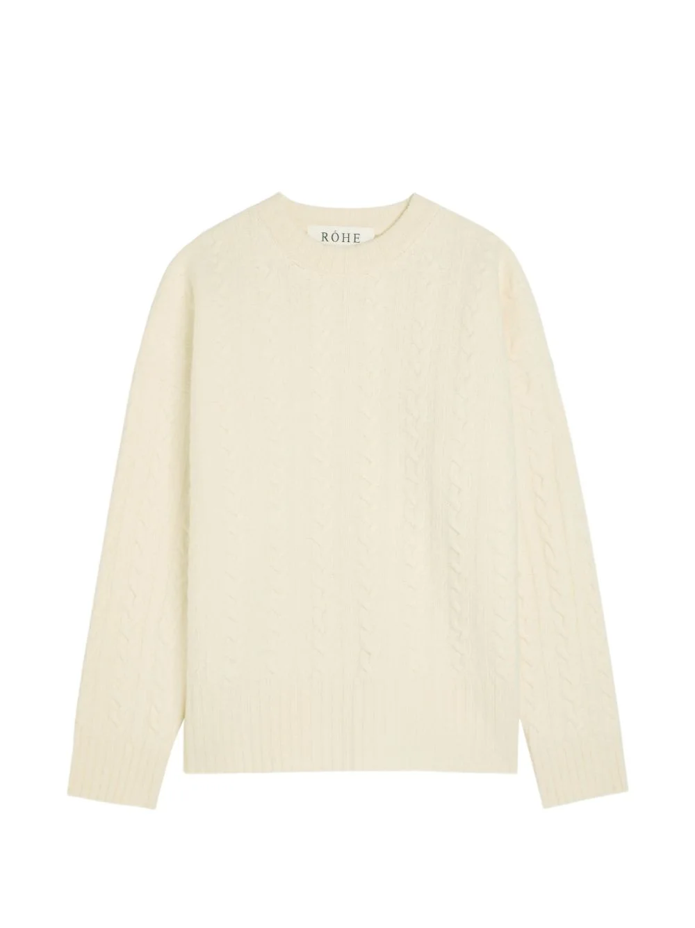cable-knit crew-neck sweater - 1