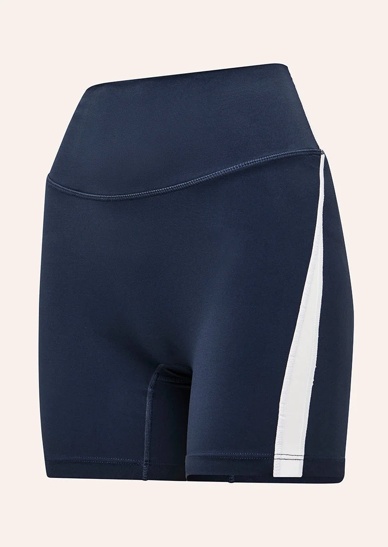 OFFSIDE 5" BIKE SHORT IN DARK NAVY & WHITE - 1