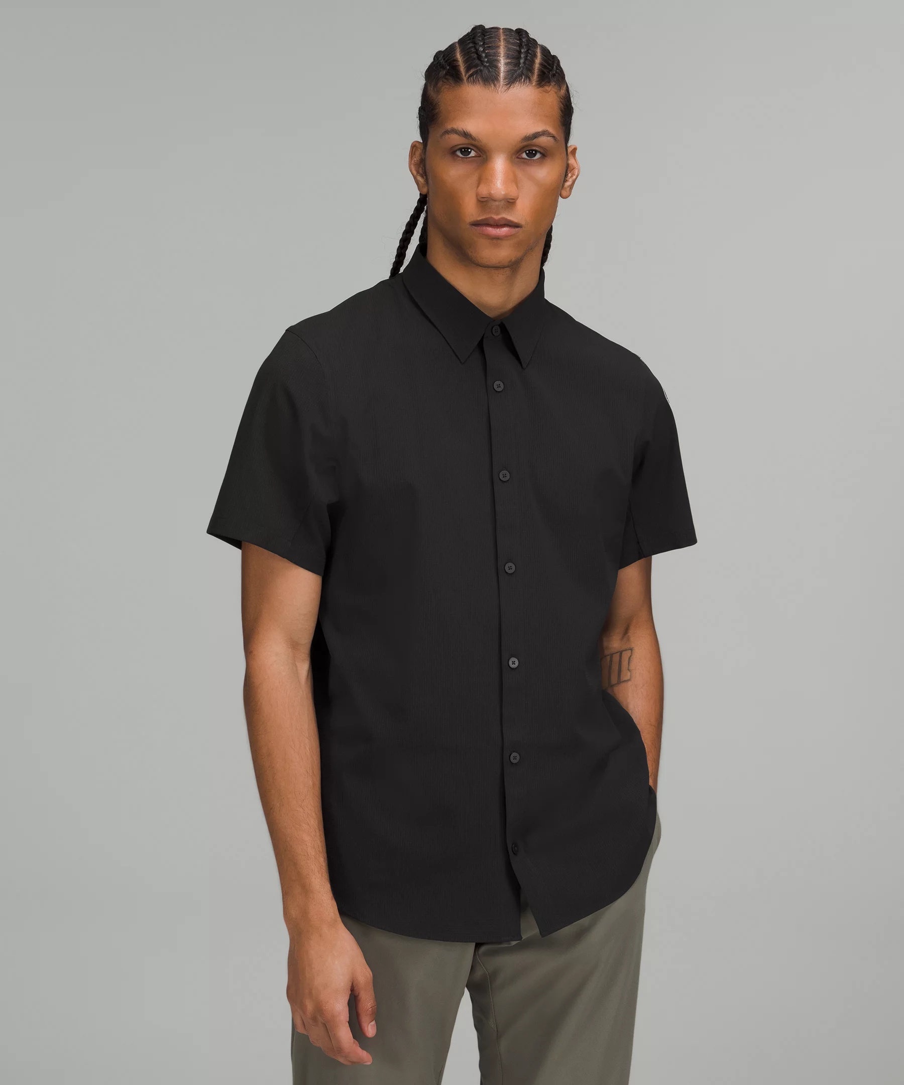 Airing Easy Short Sleeve Button-Up Shirt - 1