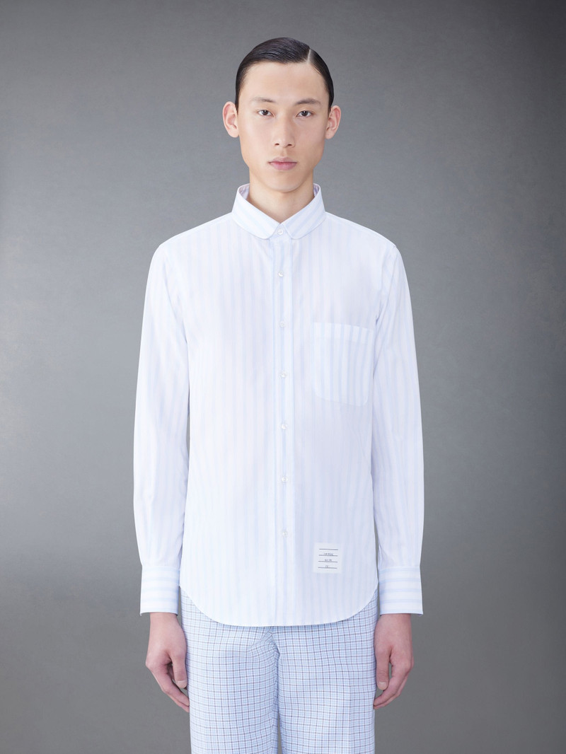 Thom Browne Stripe Poplin Round Collar Shirt outlook