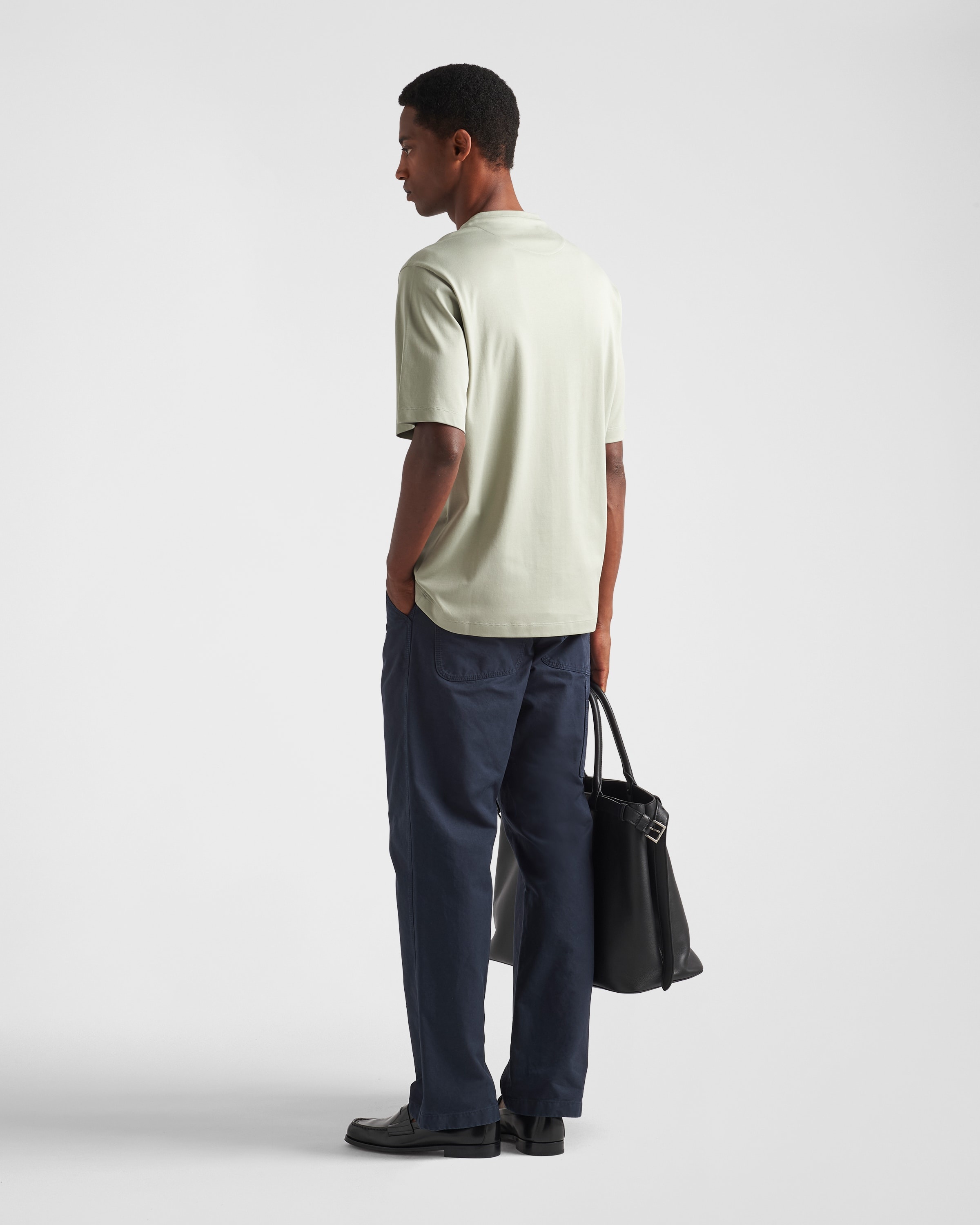 【関税＆送料込み】Prada Cotton T-Shirt 送料無料》PRADA cotton T shirt