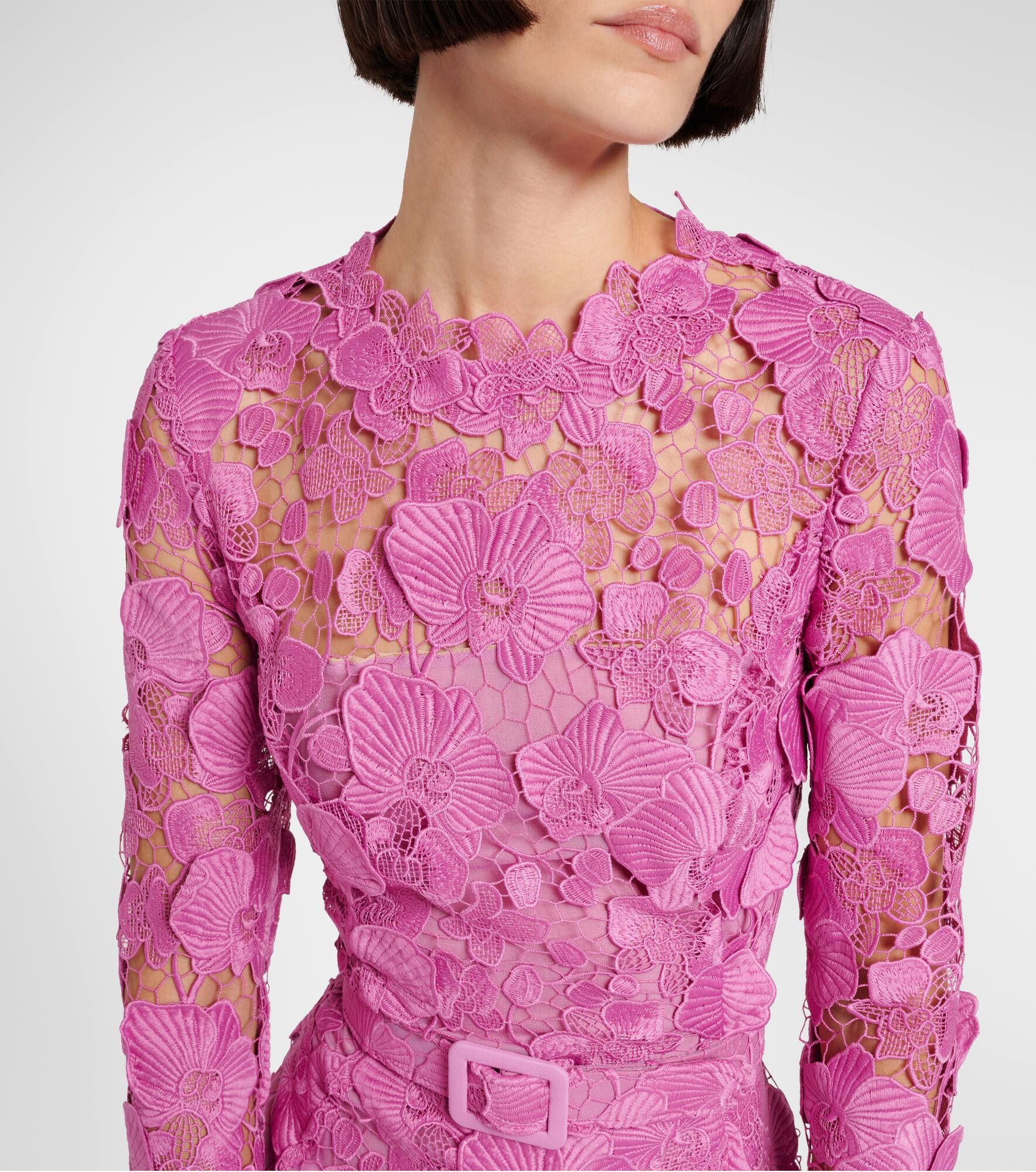 Floral lace minidress - 4