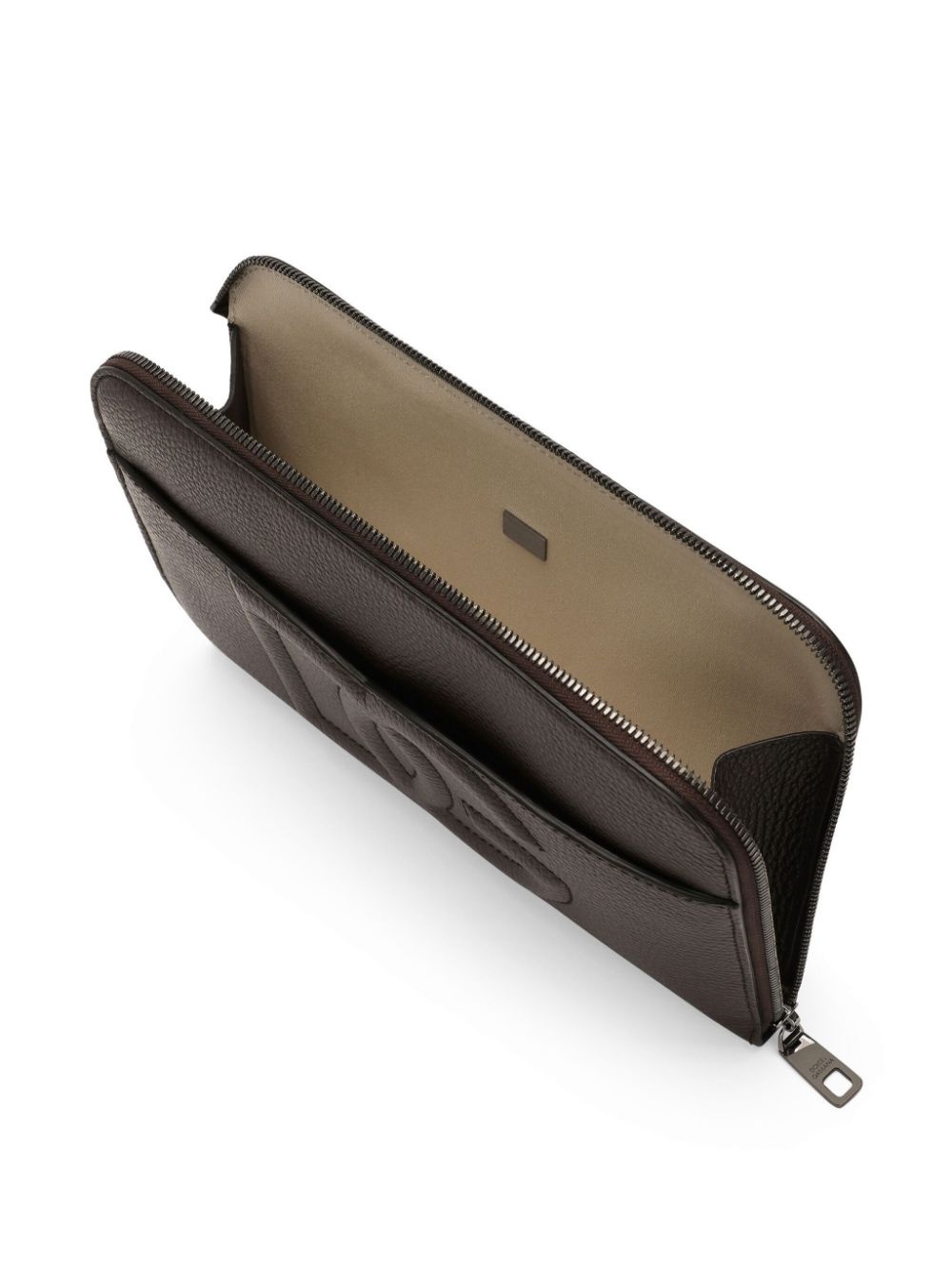 medium logo-embossed clutch bag - 5
