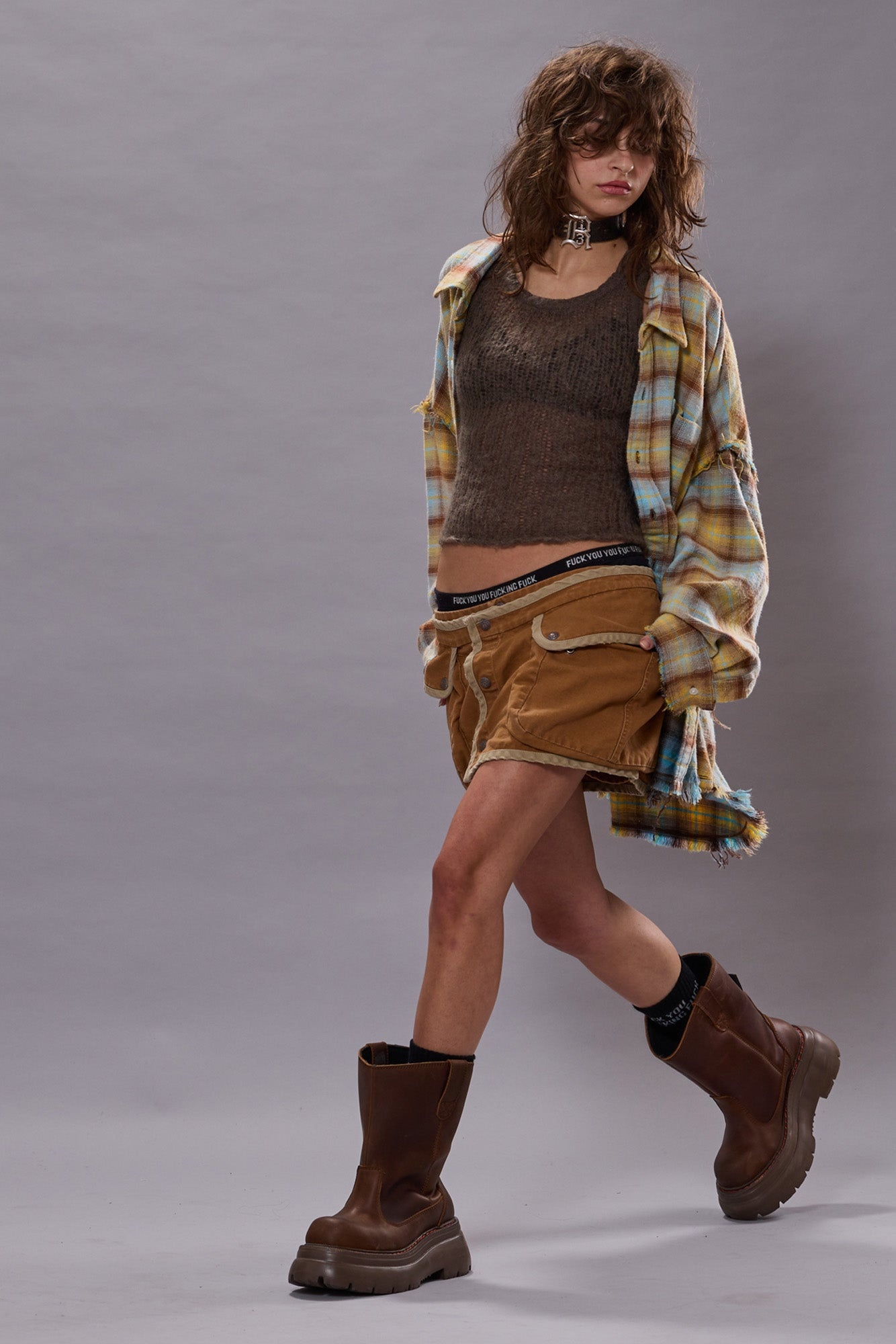SHREDDED SEAM DROP NECK SHIRT - 2