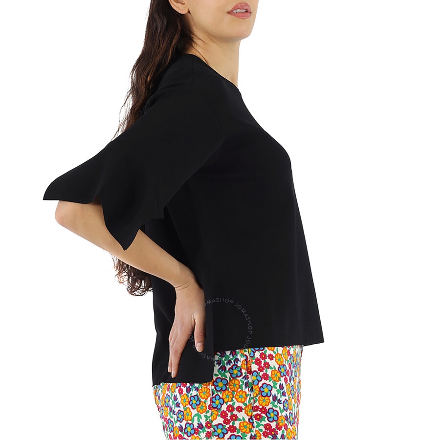 Stella Mccartney Ladies Black Compact Knit Top - 4