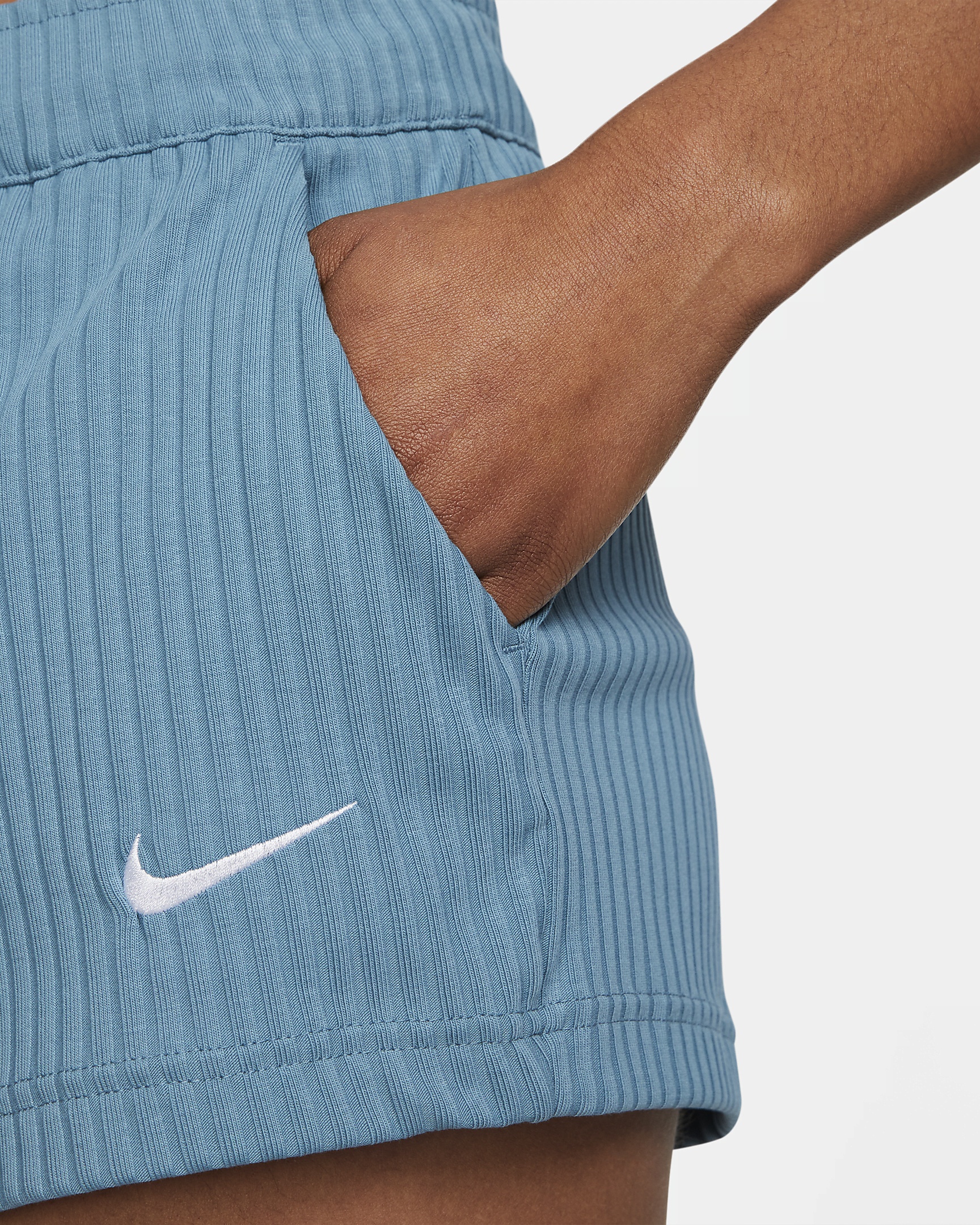 Women's Nike Sportswear High-Waisted Ribbed Jersey Shorts - 5