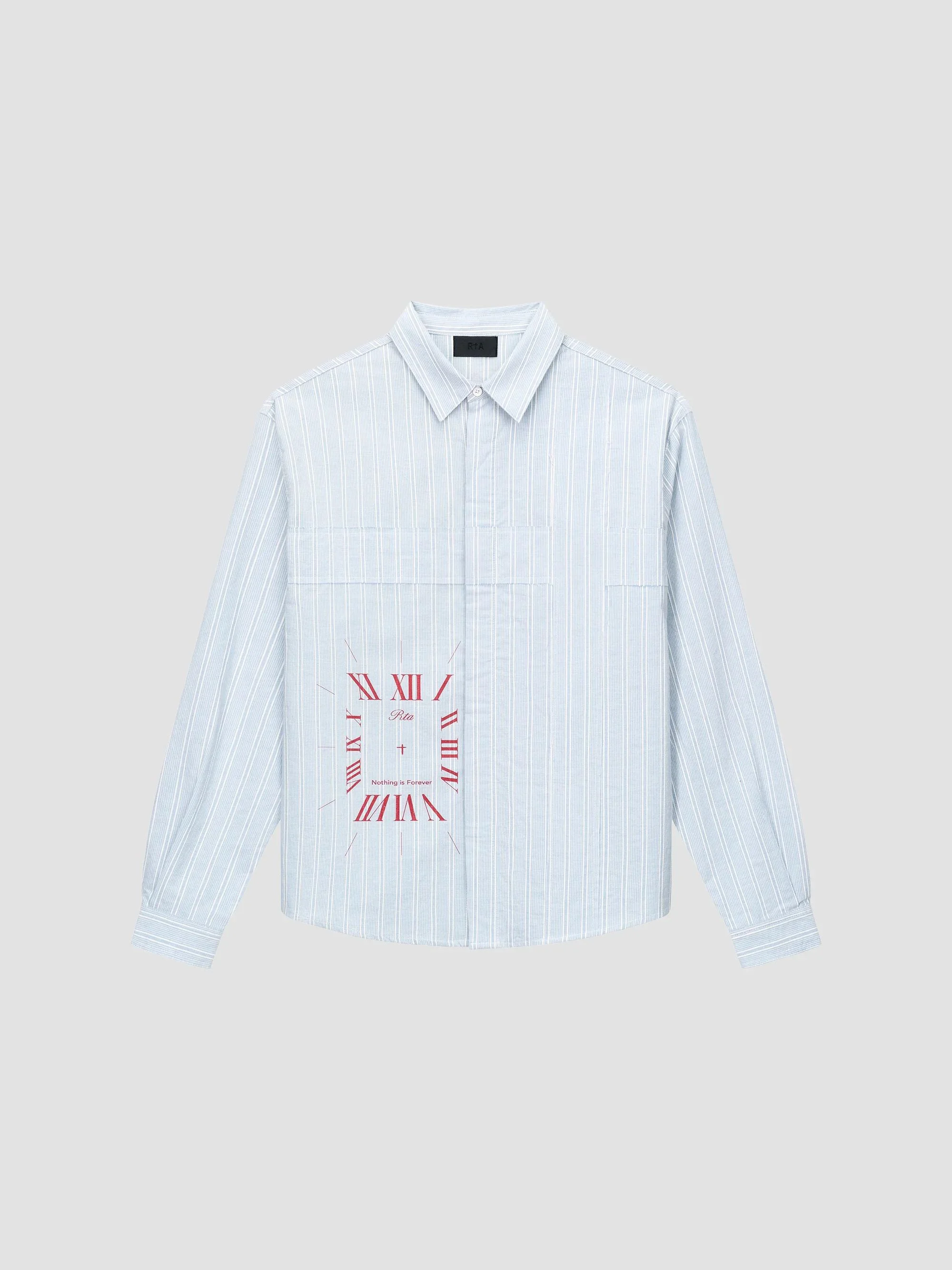 Men's Curva Ultra Ronin Cotton Shirt - Ice Blue Stripe - 1