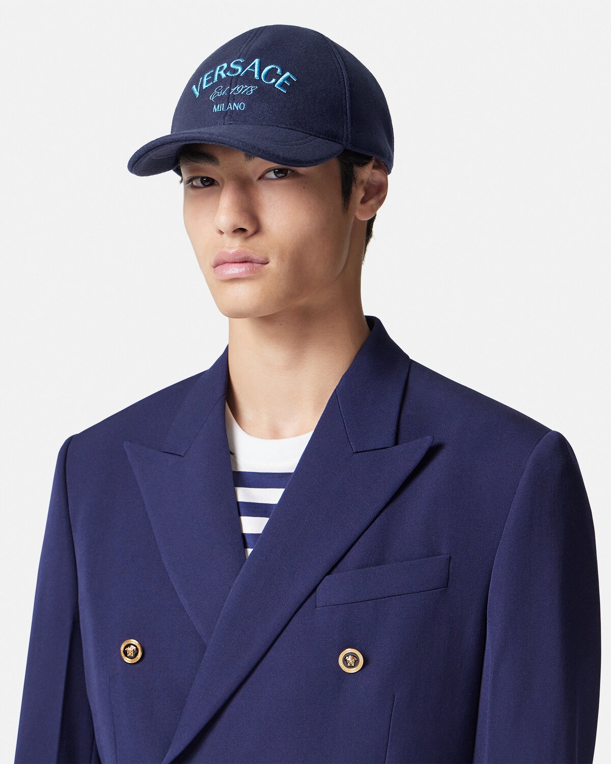 Versace Milano Stamp Wool Baseball Cap - 3