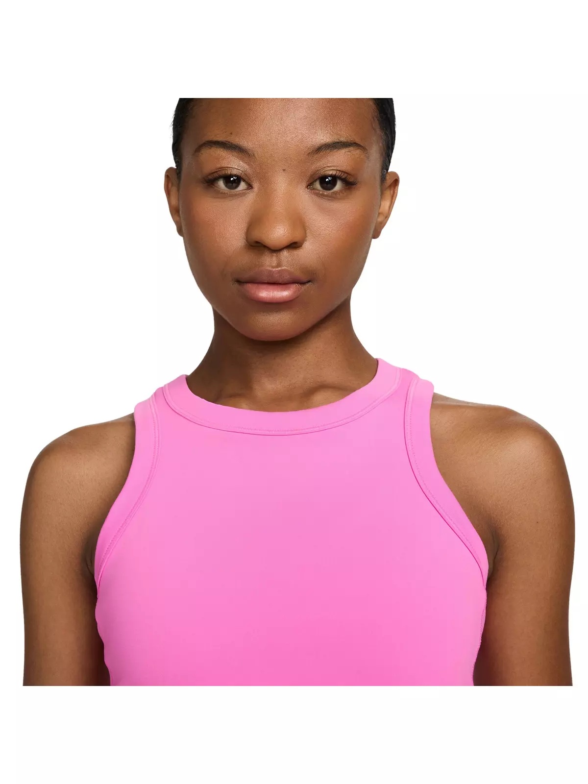 Women's One Fitted Dri-FIT Cropped Tank Top -Pink - 3