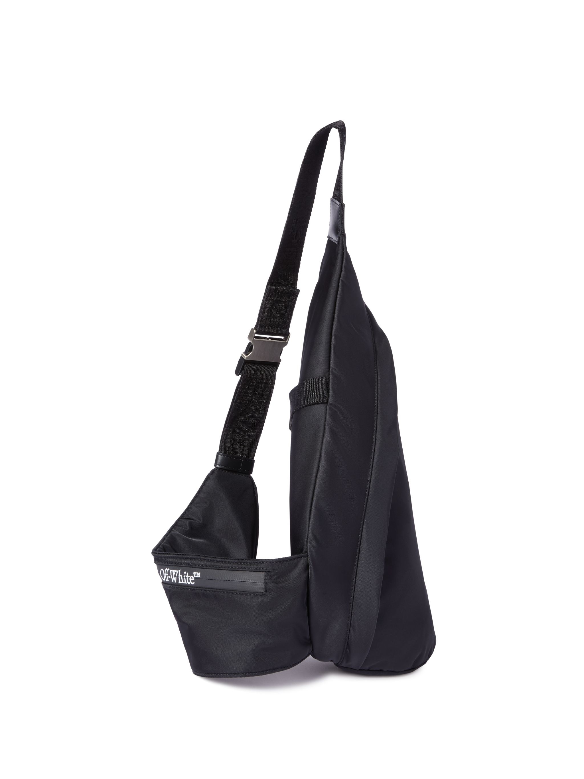 Black Nylon Outdoor Slingbag - 3