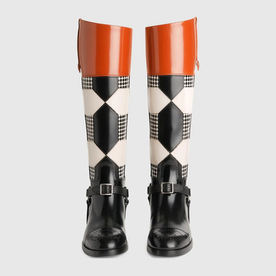 GUCCI Knee-high optical print boot outlook