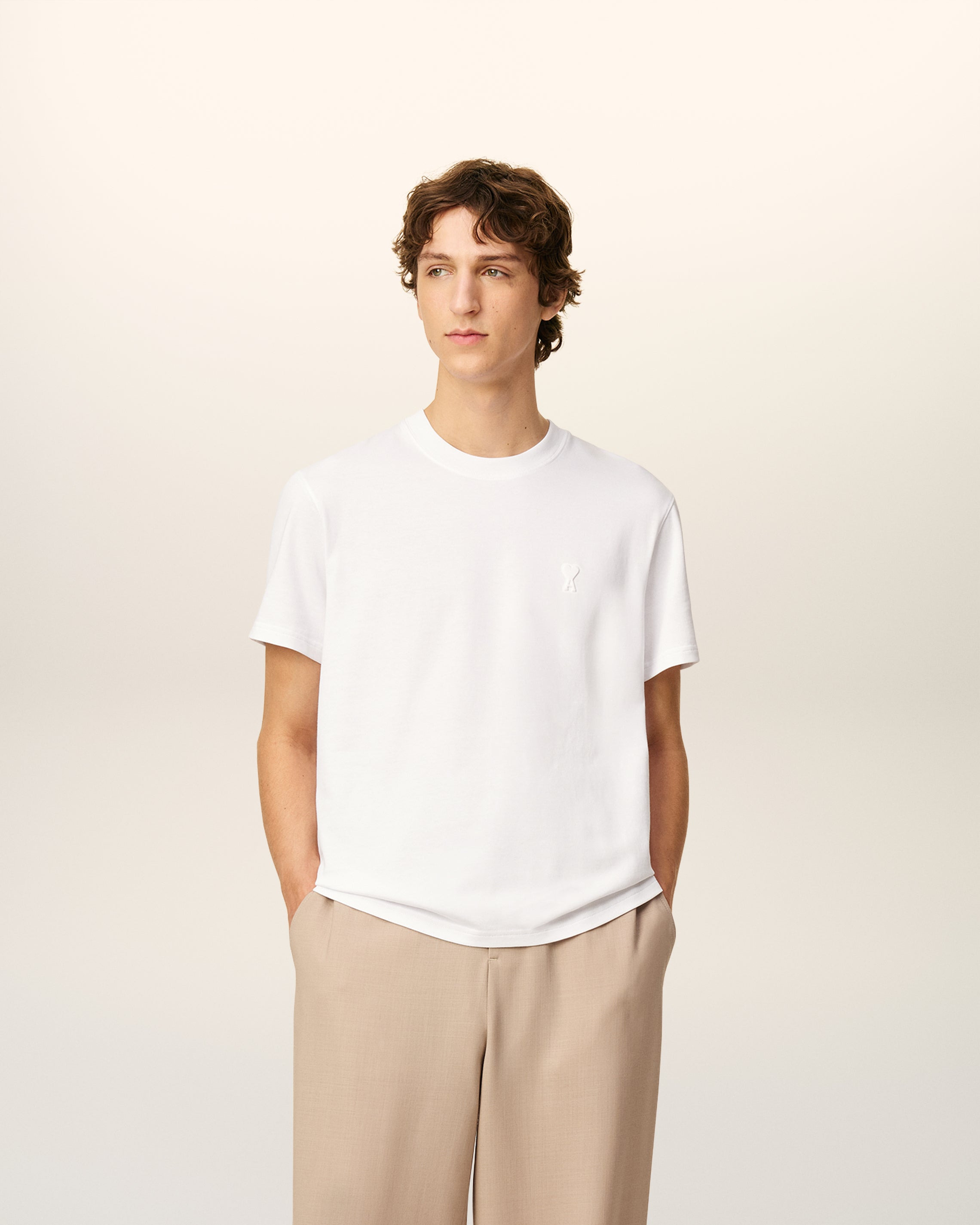 WHITE ORGANIC COTTON AMI DE COEUR T-SHIRT - 2