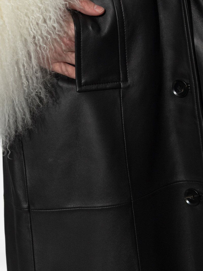 Monica fur-trim belted coat 5